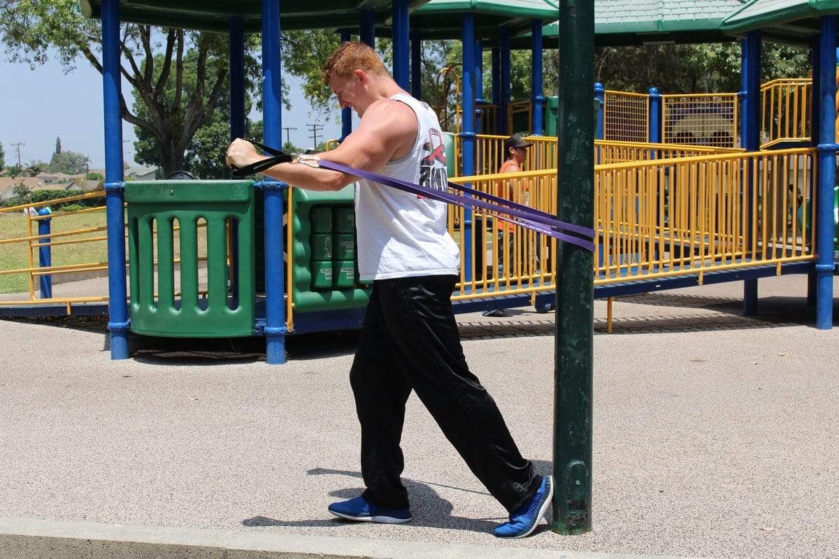 The X Bands - 1 1/8" Wide Purple 70lb Resistance Loop Workout Band - Great for pull-ups and full body workouts. - Image 5