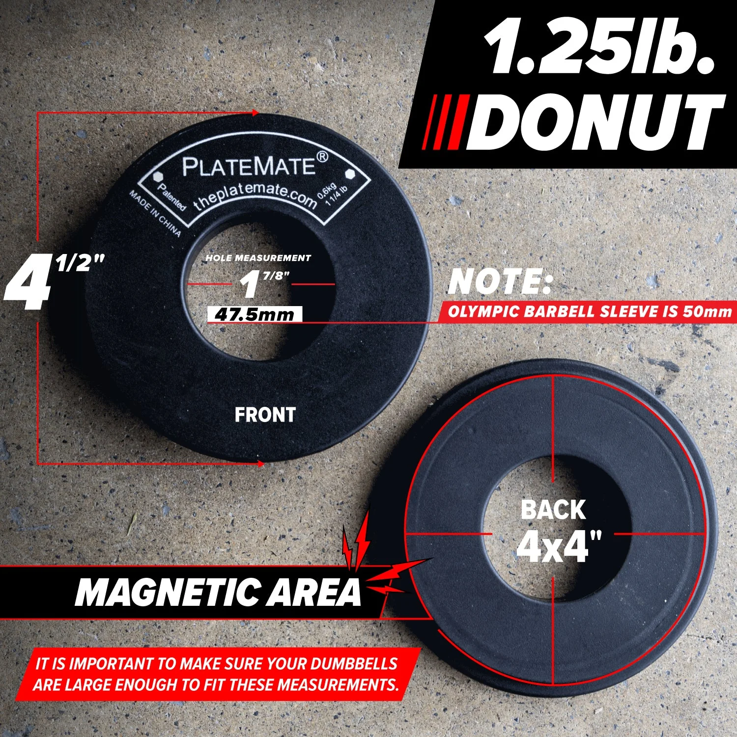Serious Steel Fitness - 1.25 lb Donut PlateMate (Pair) - Image 5