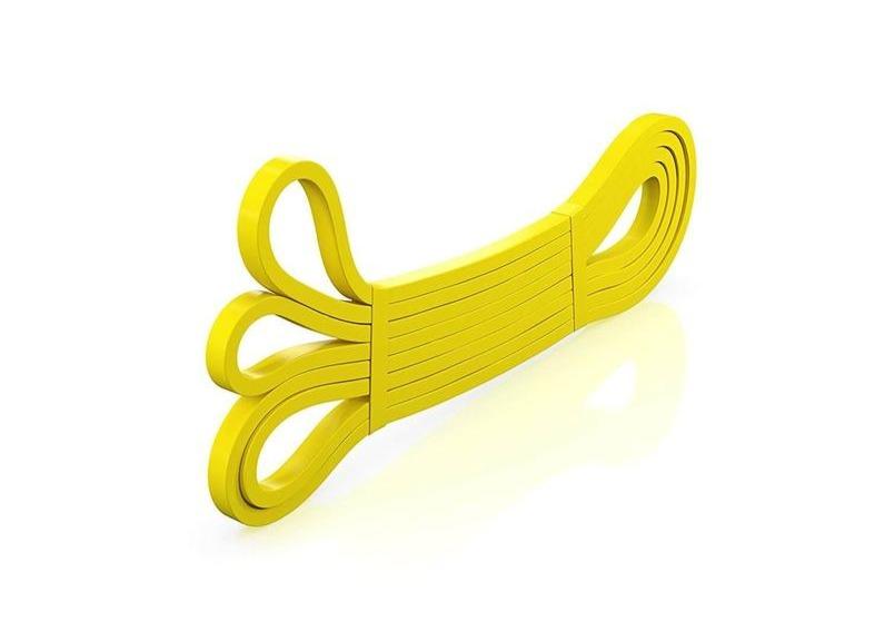 The X Bands - 1/4" Yellow 15lbs Resistance Loop Workout Band - Great for stretching and upper body workouts.