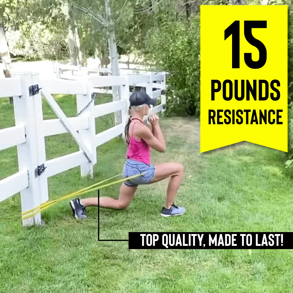 The X Bands - 1/4" Yellow 15lbs Resistance Loop Workout Band - Great for stretching and upper body workouts. - Image 3