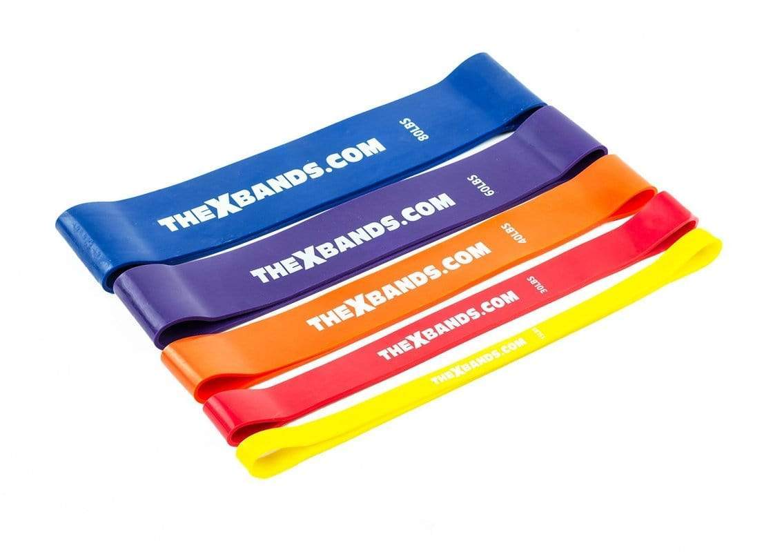 The X Bands - 12" Leg and Booty Building Resistance Bands Deluxe Full Set of 5. 15lbs-80 lbs. - Image 9