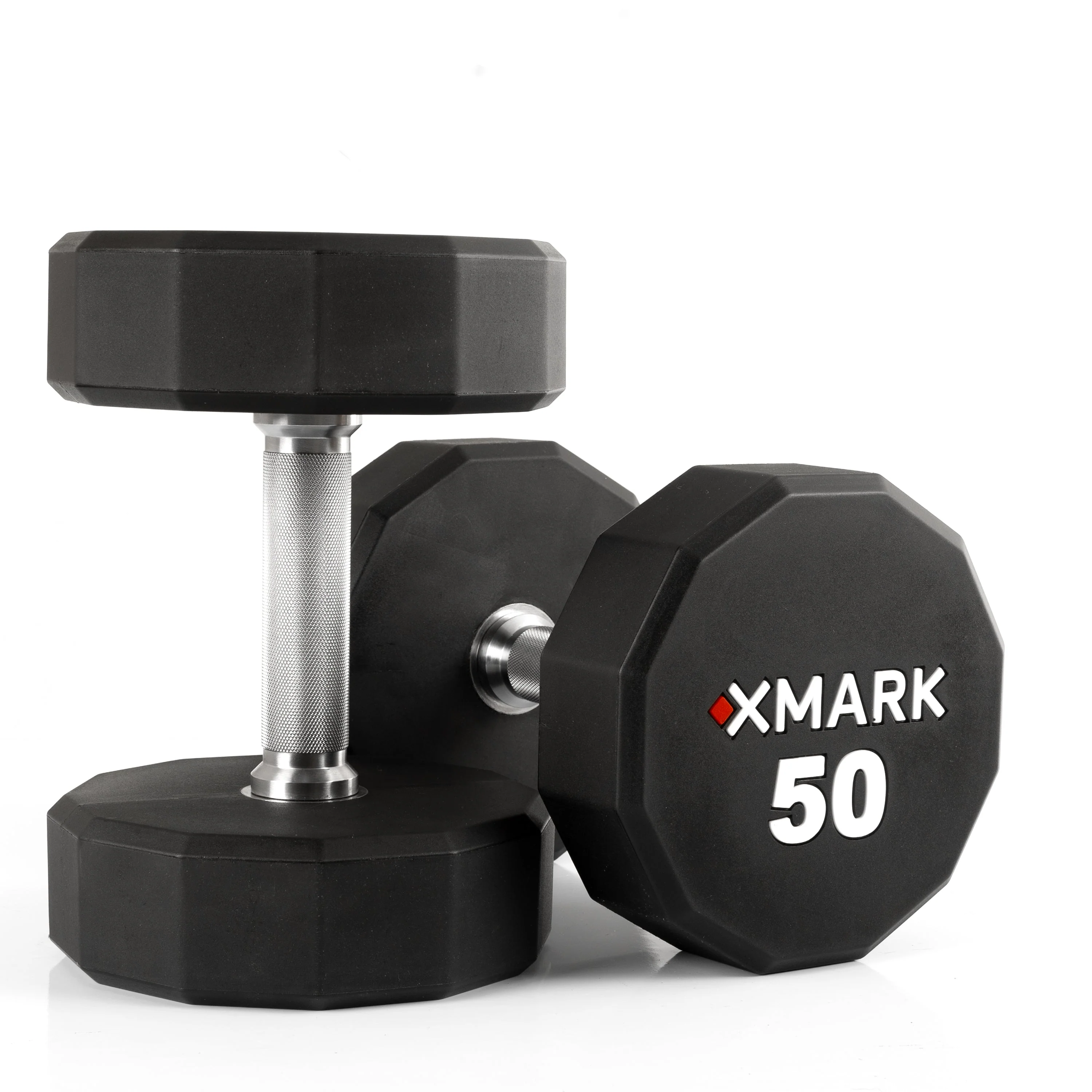 XMARK - 12-Sided Commercial Urethane Dumbbells (5-50 lb and 5-75 lb Sets) - Image 8