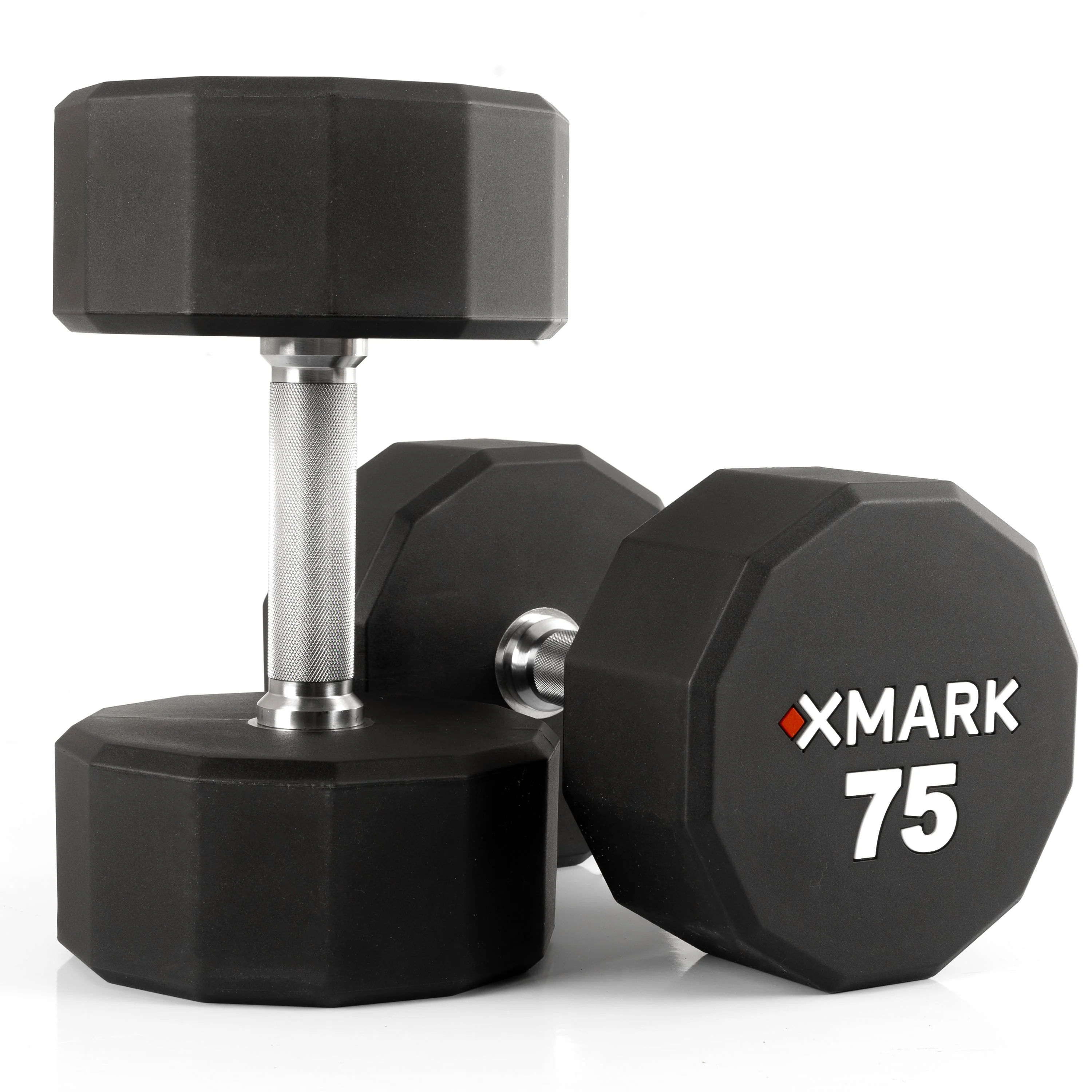 XMARK - 12-Sided Commercial Urethane Dumbbells (5-50 lb and 5-75 lb Sets) - Image 9