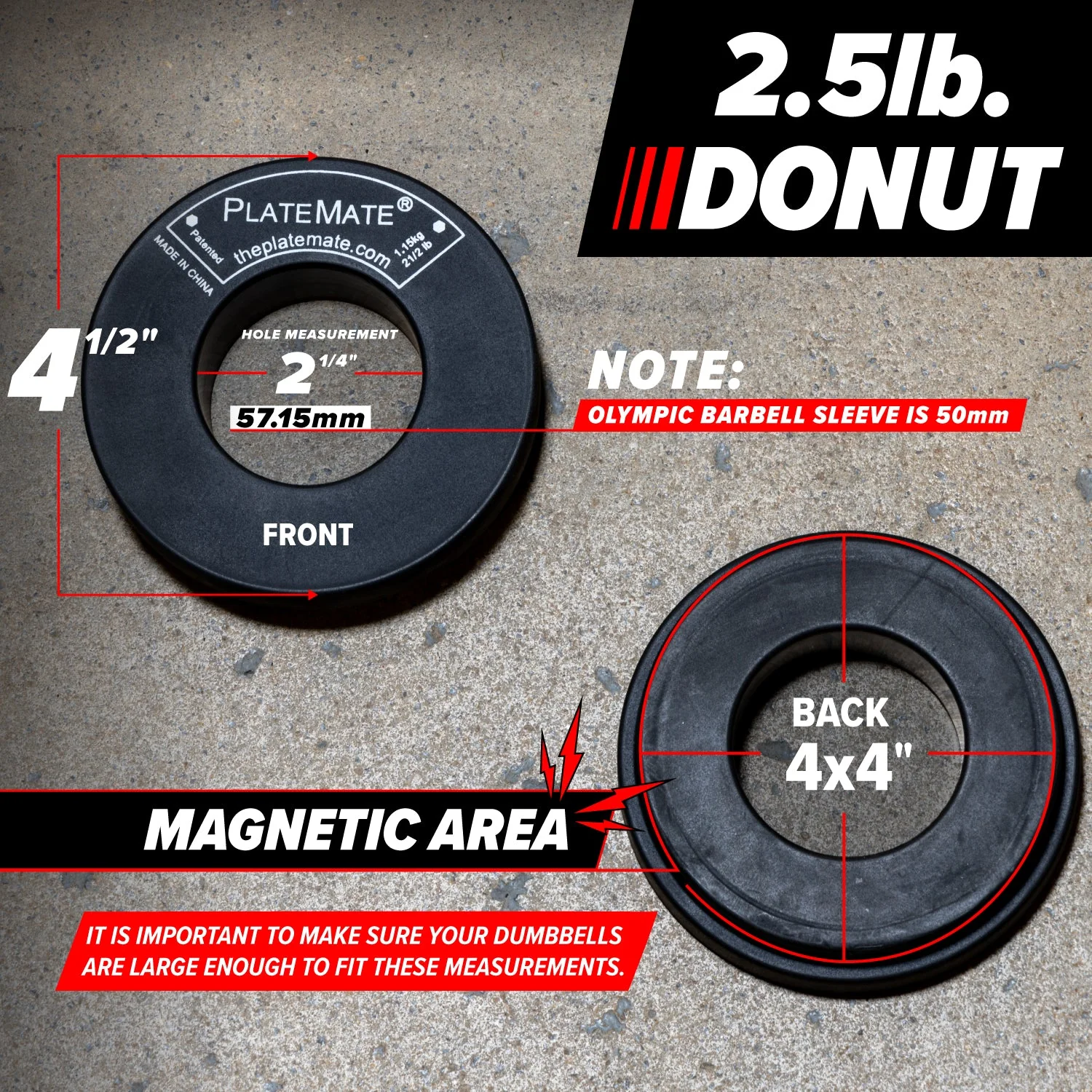 Serious Steel Fitness - 2.5 lb donut platemate (pair) - Image 5