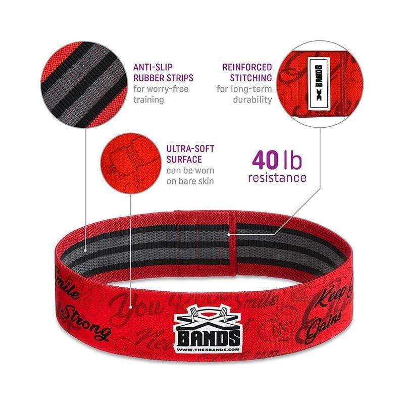 The X Bands - 3" Fabric Non-Slip Workout Booty Building Band Level 3 - Image 8