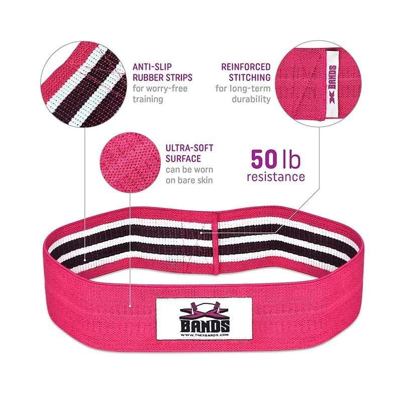 The X Bands - 3" Fabric Non-Slip Workout Booty Building Band level 4 - Image 5