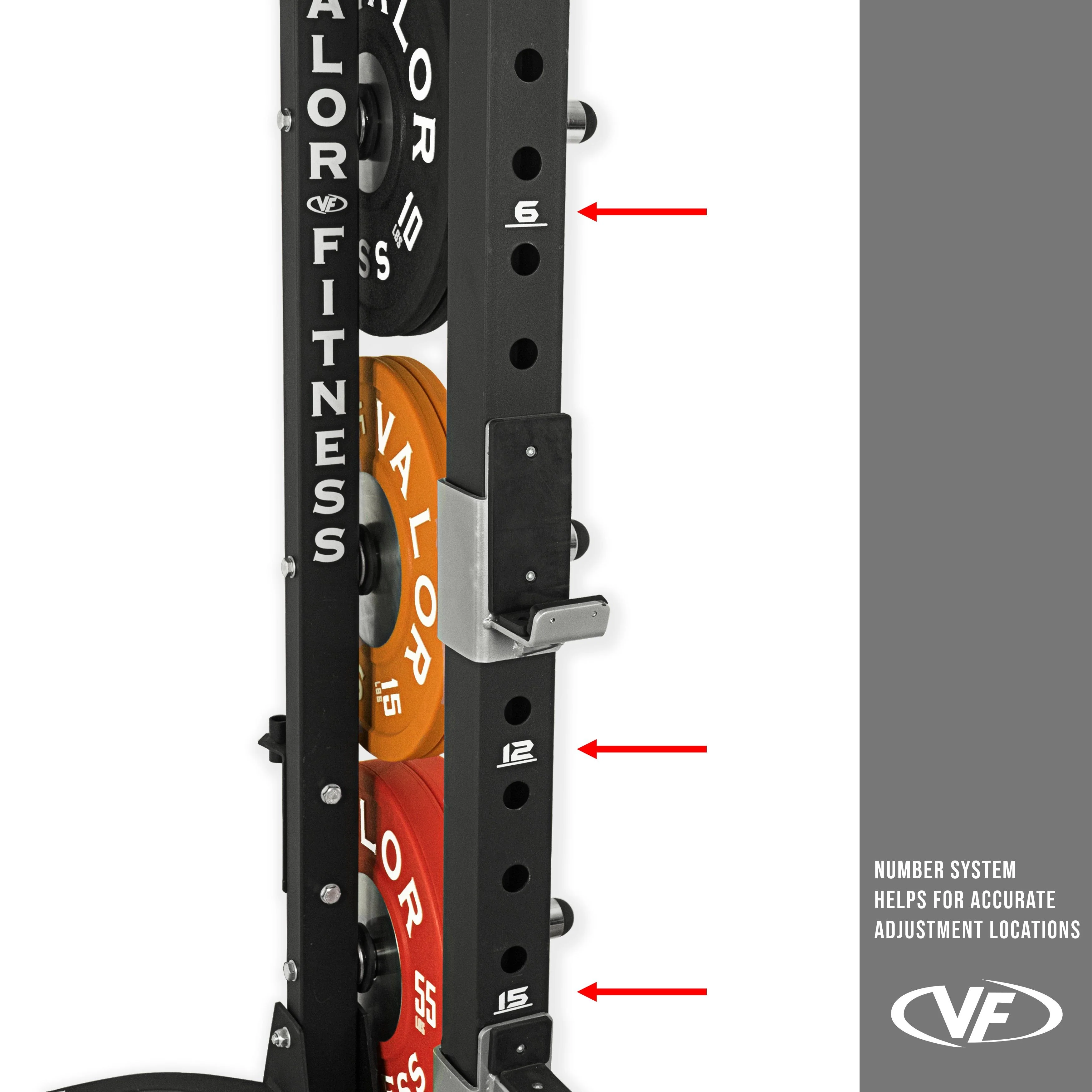 Valor Fitness - 3x3 Half Rack w/ Multi Grip Pullup Bar and Plate Storage - Image 11