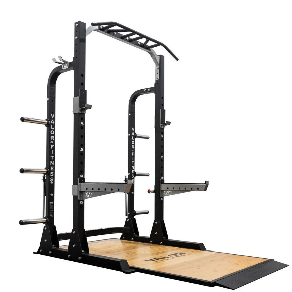 Valor Fitness - 3x3 Half Rack w/ Multi Grip Pullup Bar and Plate Storage - Image 12