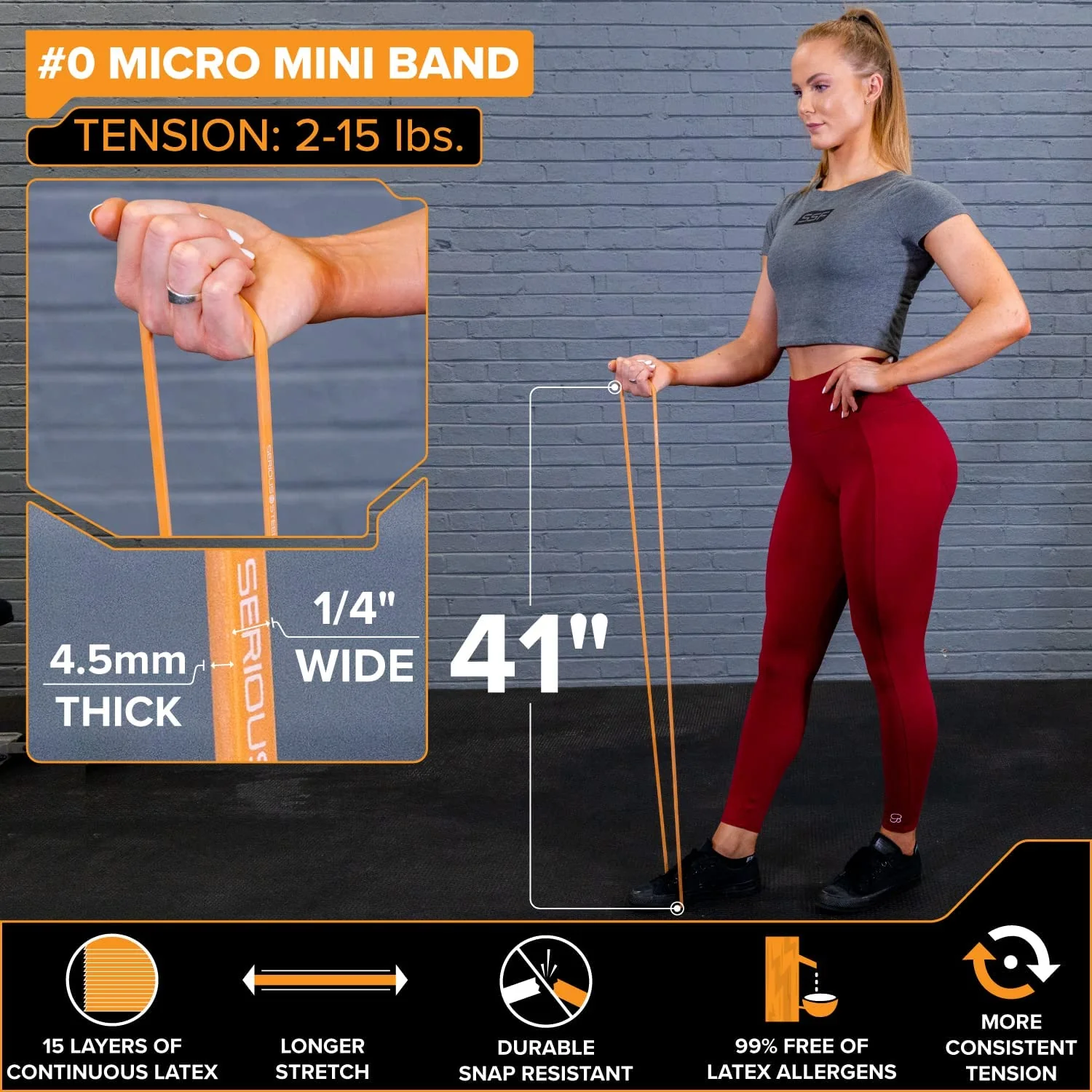 Serious Steel Fitness - 41" Heavy Resistance Band (60-150 Lbs) - Image 19