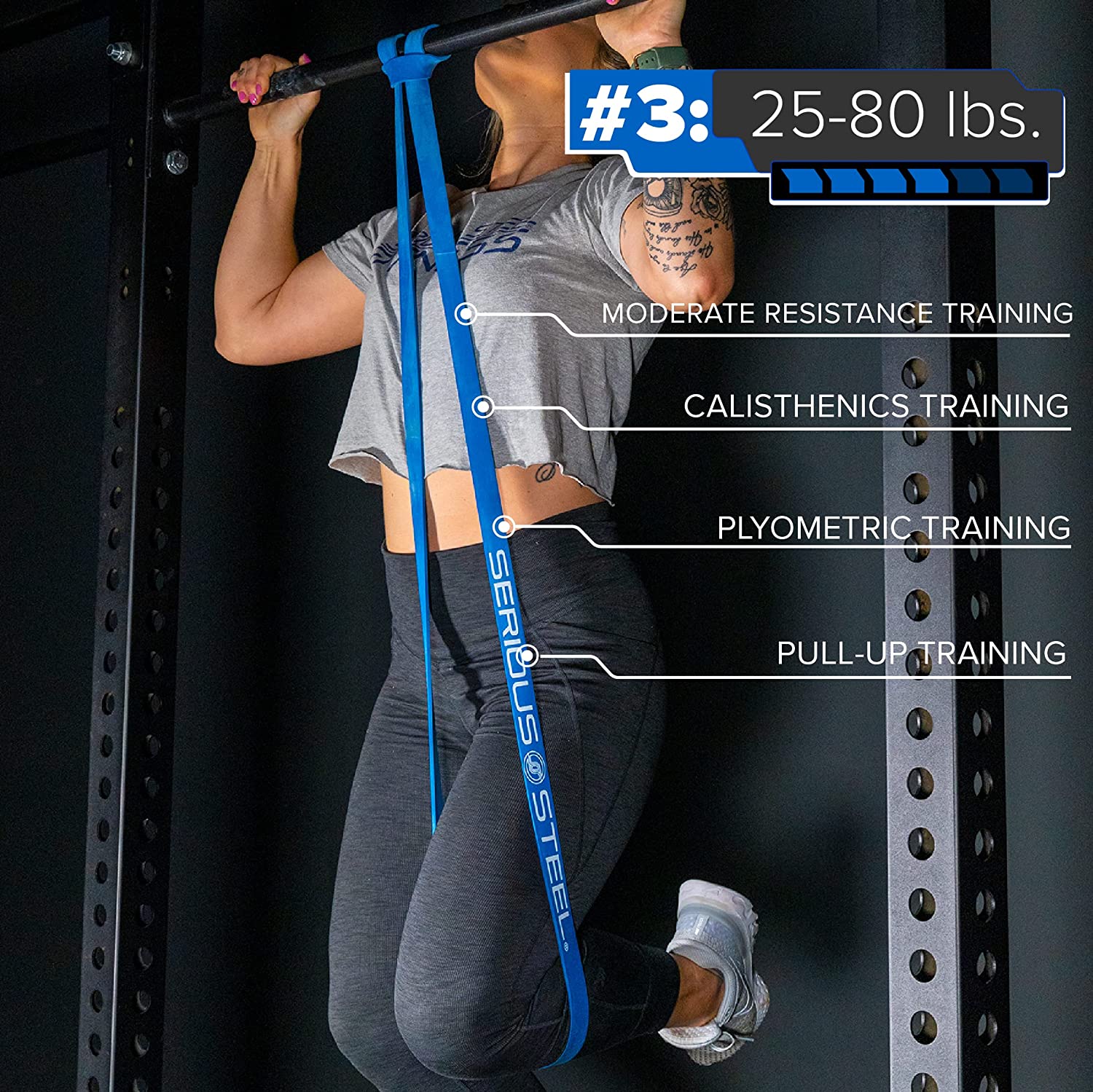 Serious Steel Fitness - 41" Micro Mini Resistance Band (2-15 lbs) - Image 14
