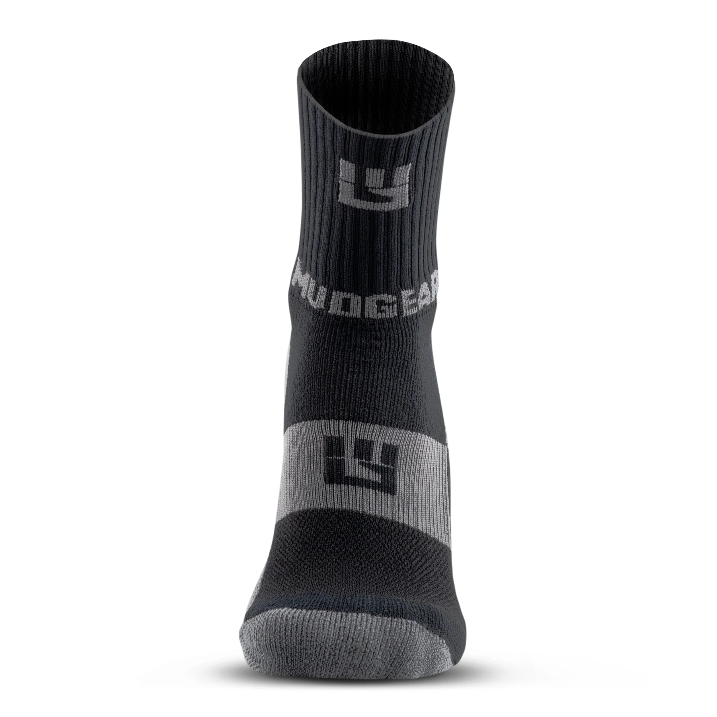 Mudgear - 5" Crew Height Trail Running Sock (Black/Gray) - Image 10