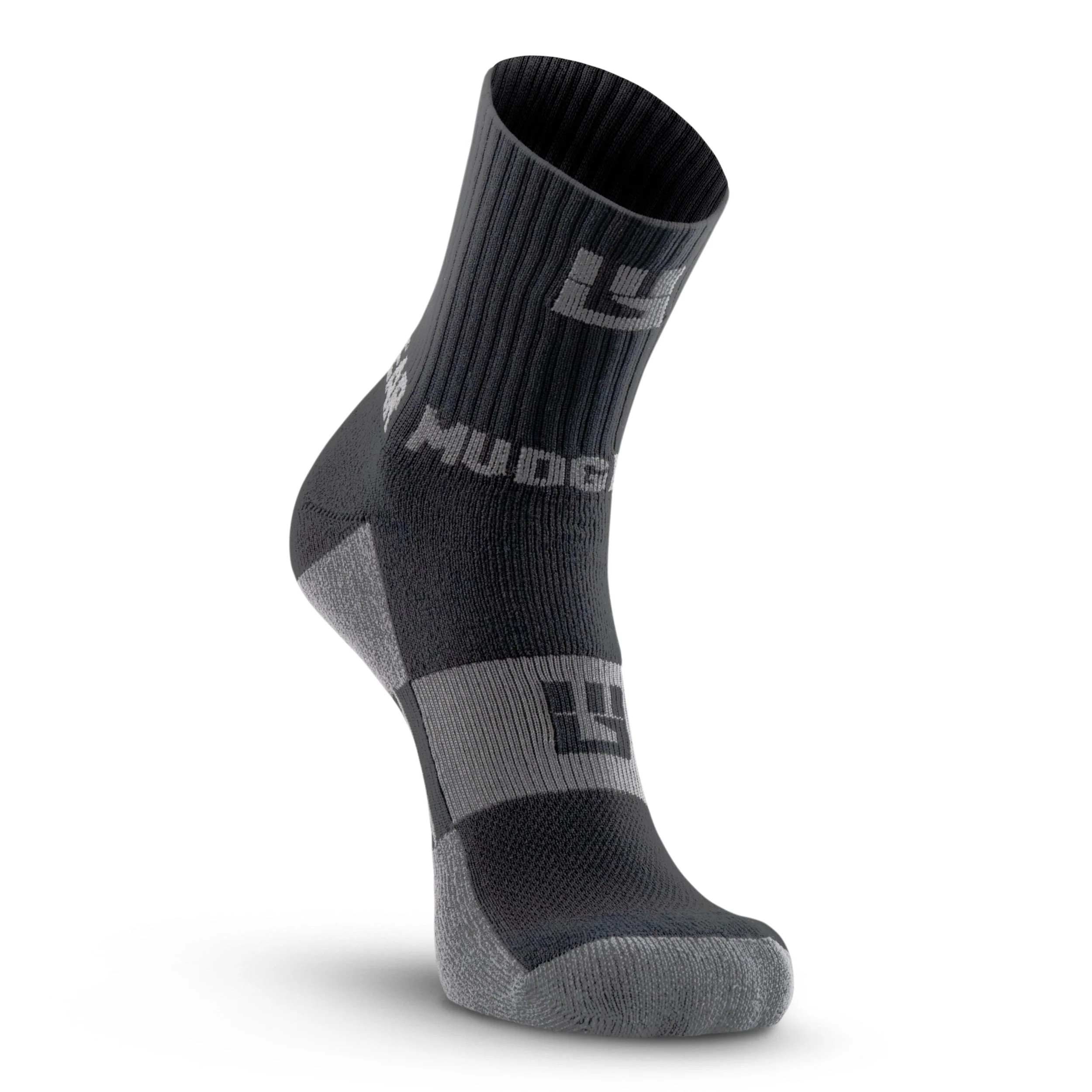Mudgear - 5" Crew Height Trail Running Sock (Black/Gray) - Image 8
