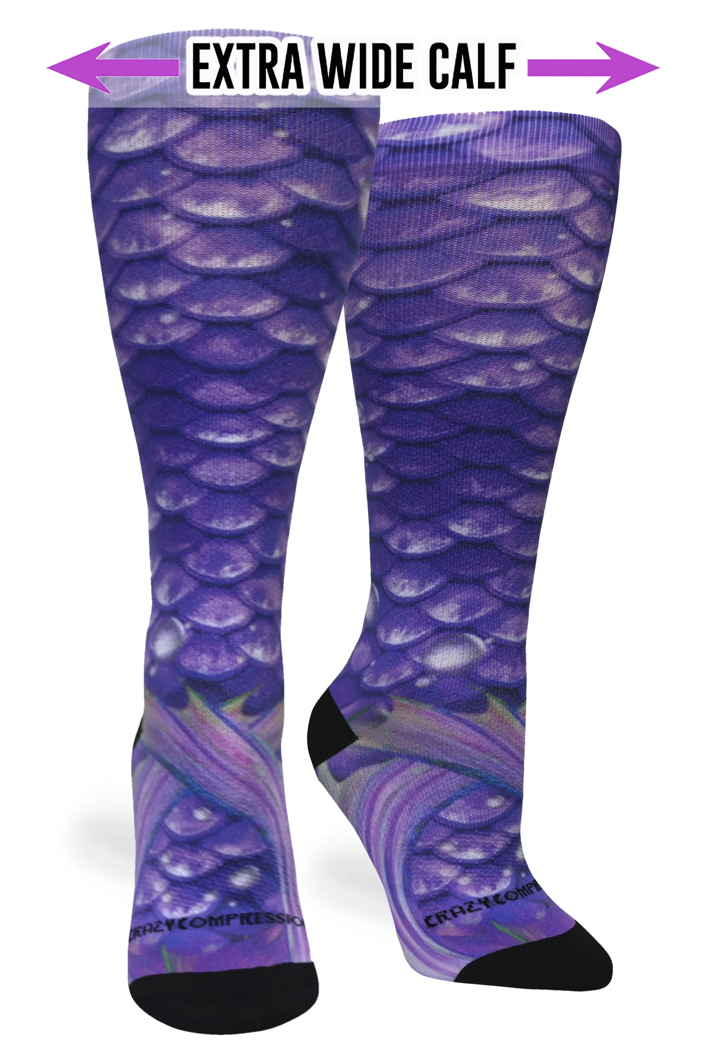 Crazy Compression - Active Mermaid Purple - (Standard & Extra Wide) - Image 2