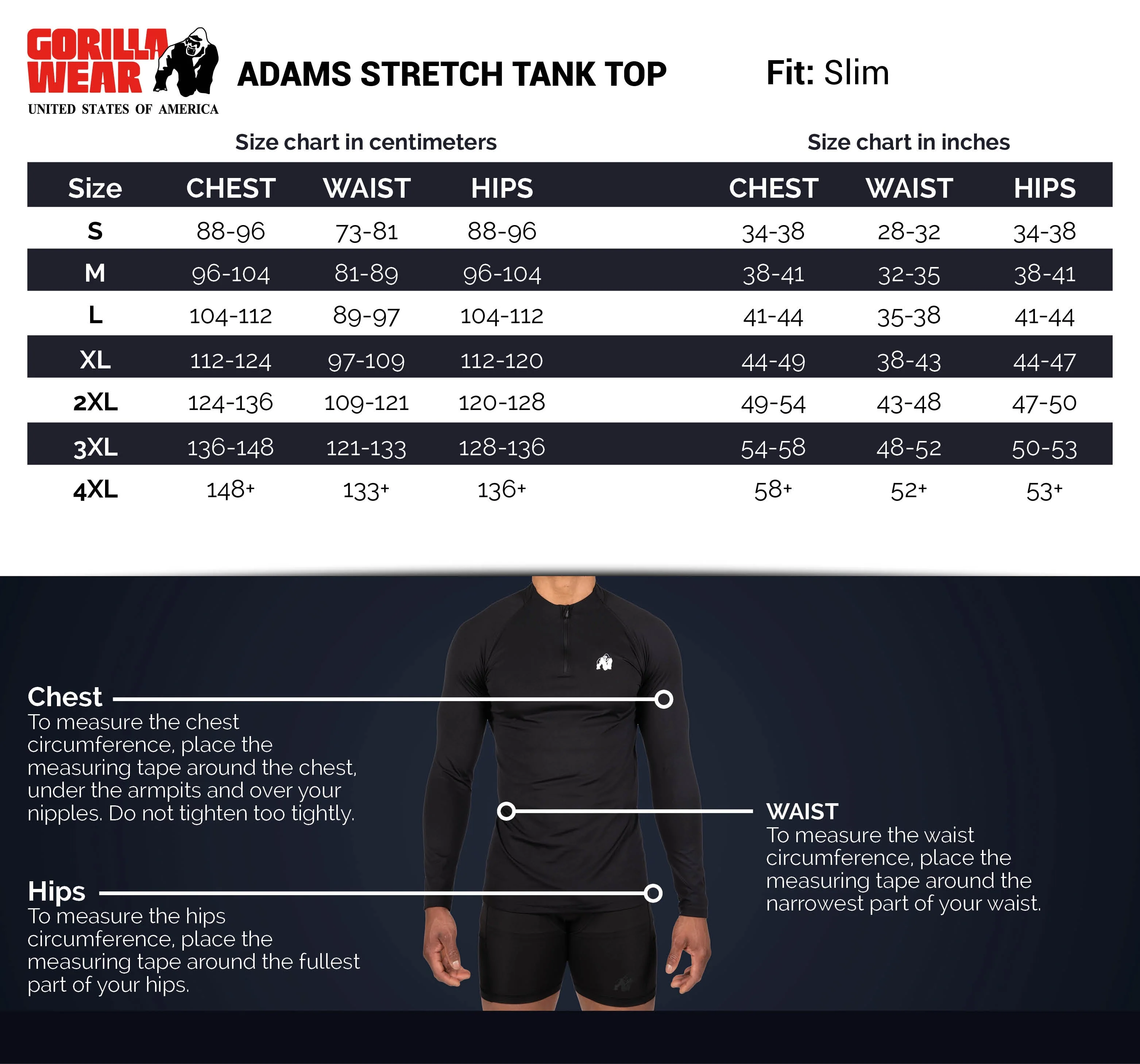 Gorilla Wear - Adams Stretch Tank Top - White - Image 8