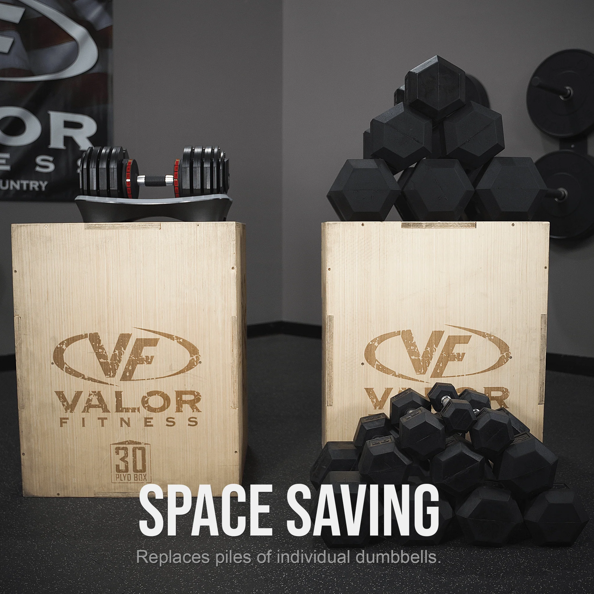 Valor Fitness - Adjustable Dumbbell (55/78lbs) - Image 3