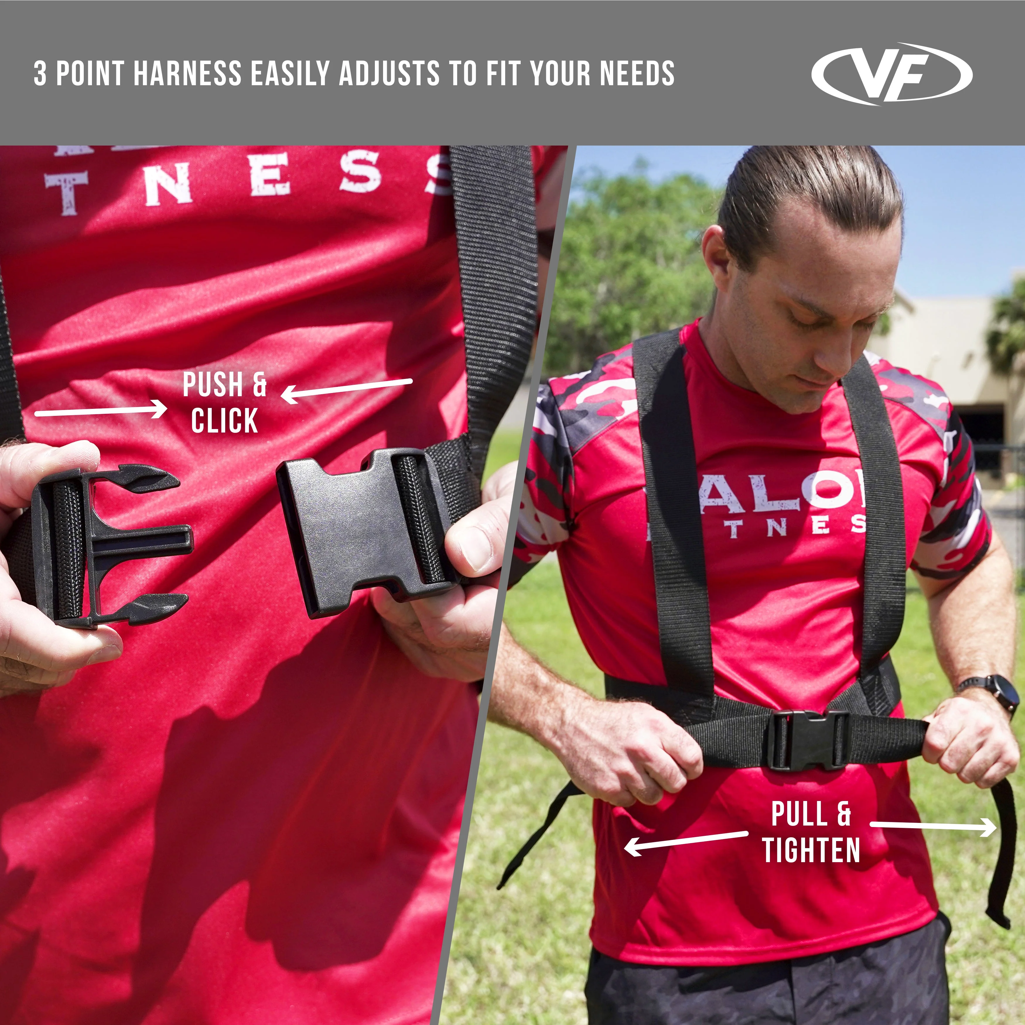 Valor Fitness - Agility Sled Push Pull Drag w/ Shoulder Harness - Image 7