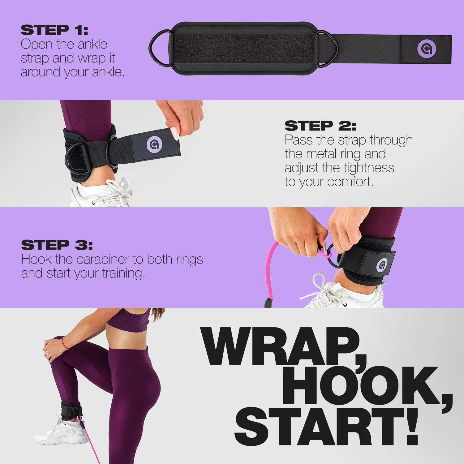 ActiveGear - Ankle Resistance Bands with Cuffs - Image 13