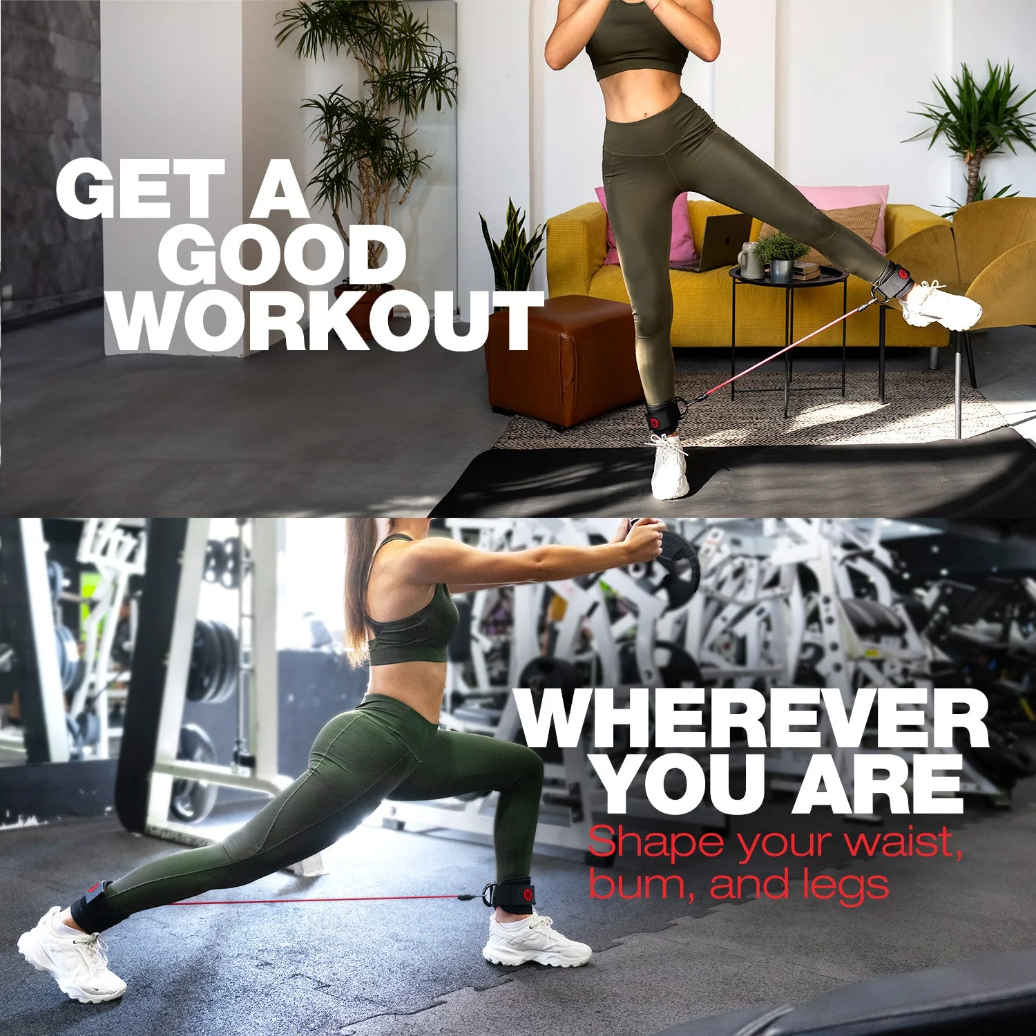 ActiveGear - Ankle Resistance Bands with Cuffs - Image 18