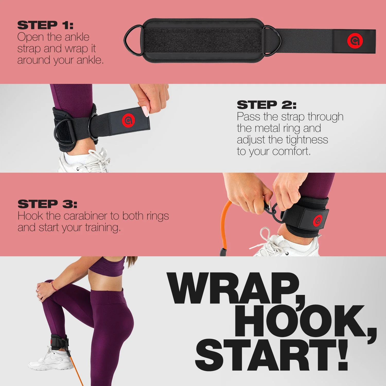 ActiveGear - Ankle Resistance Bands with Cuffs - Image 21