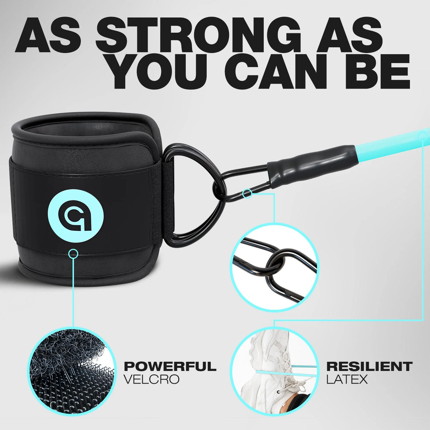 ActiveGear - Ankle Resistance Bands with Cuffs - Image 4