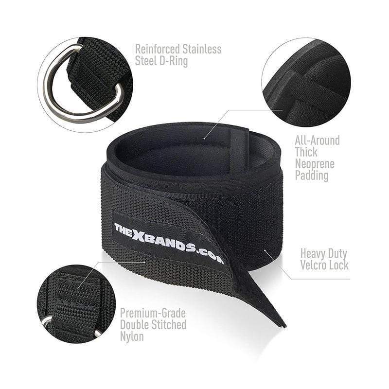 The X Bands - Ankle Straps for Cable Machines - For Legs, Glutes, Abs, and Hip Workouts - Image 7