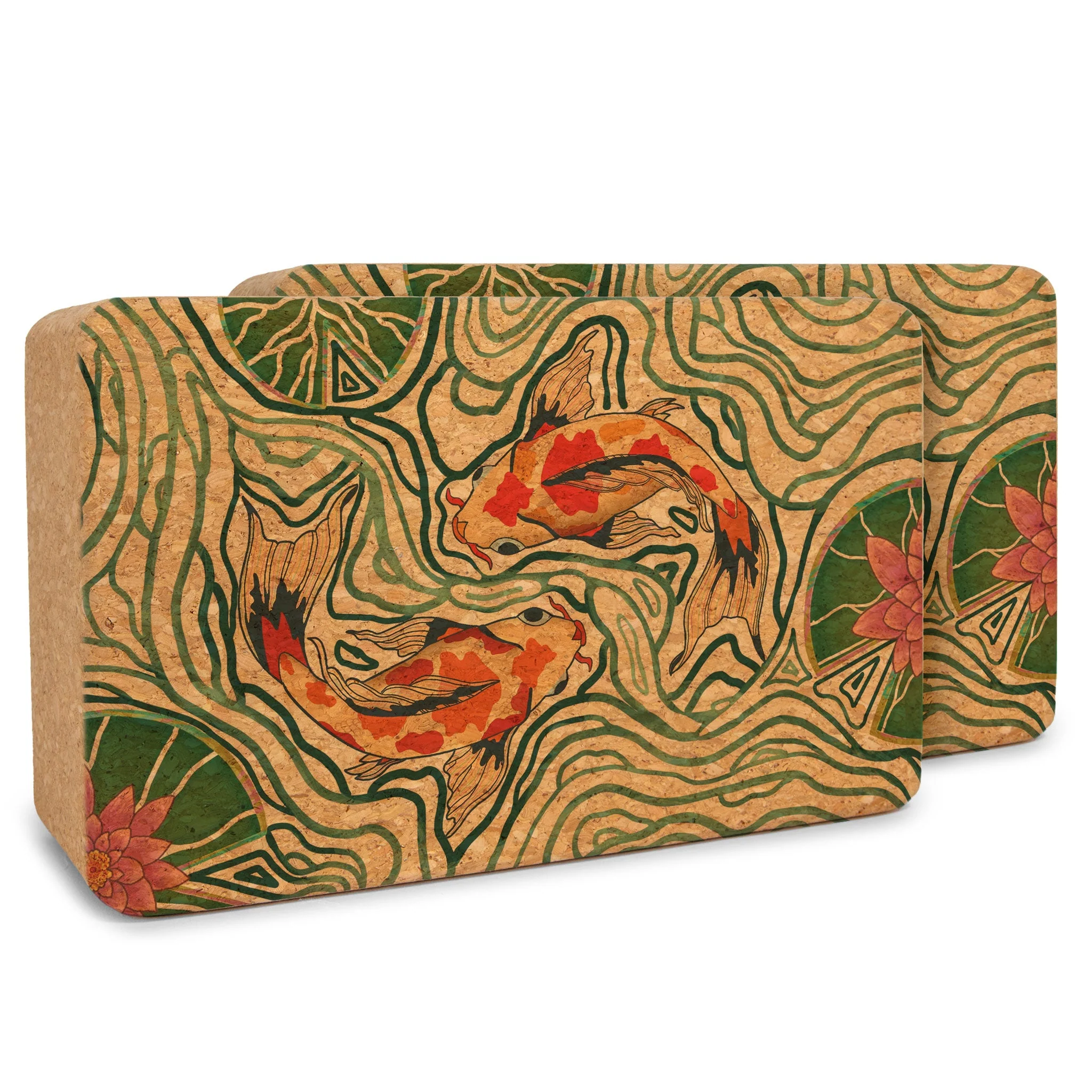 Yoloha Yoga - Artist Cork Yoga Block Set - Image 3
