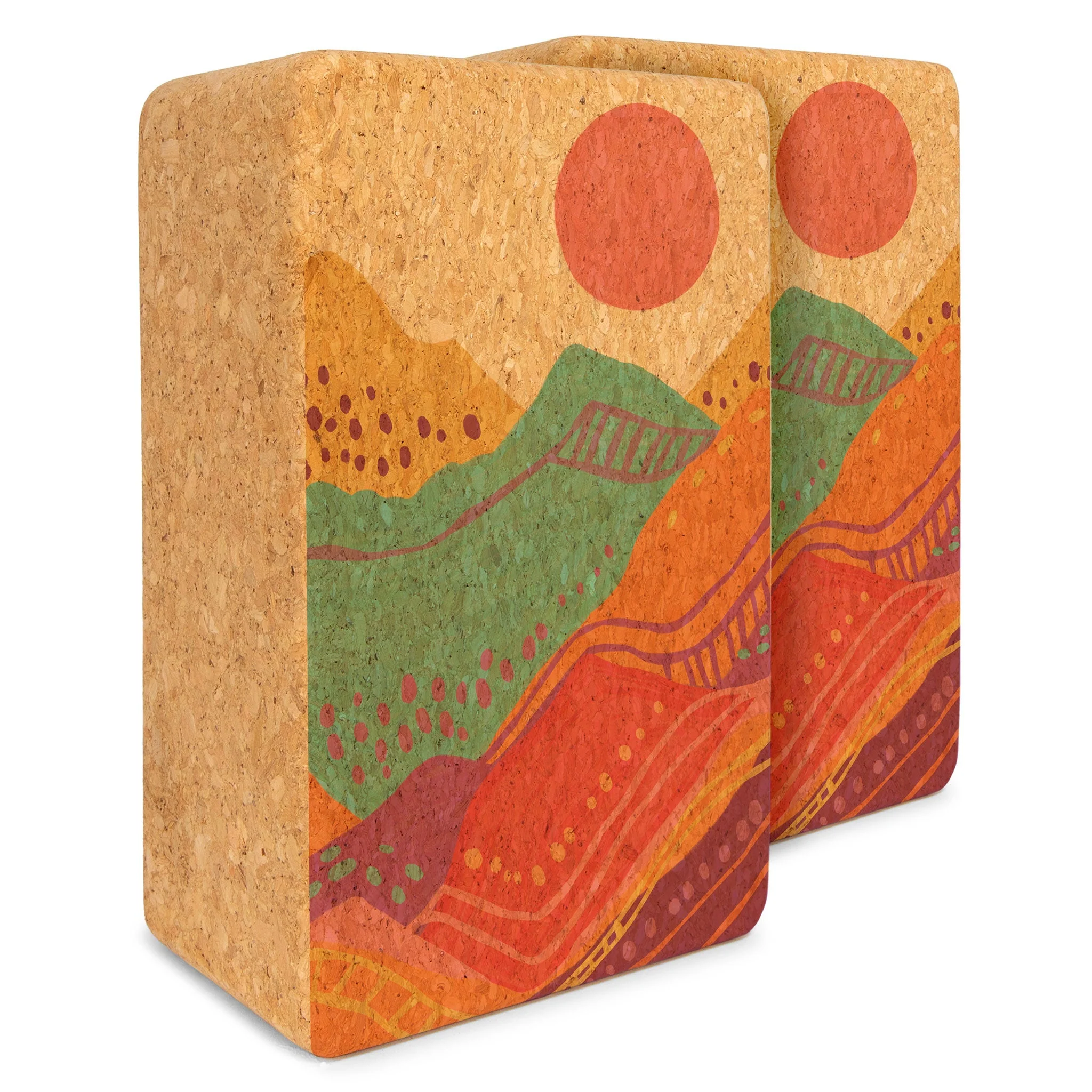 Yoloha Yoga - Artist Cork Yoga Block Set - Image 4