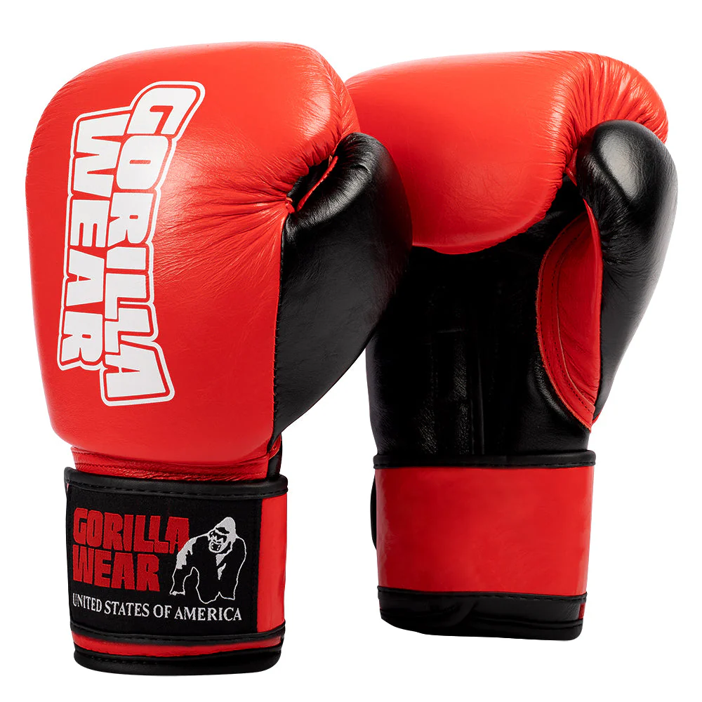 Gorilla Wear - Ashton Pro Boxing Gloves - Red/Black