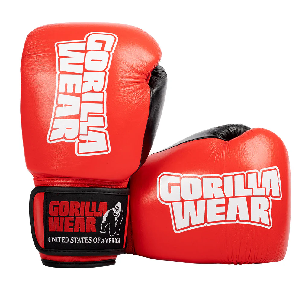 Gorilla Wear - Ashton Pro Boxing Gloves - Red/Black - Image 3