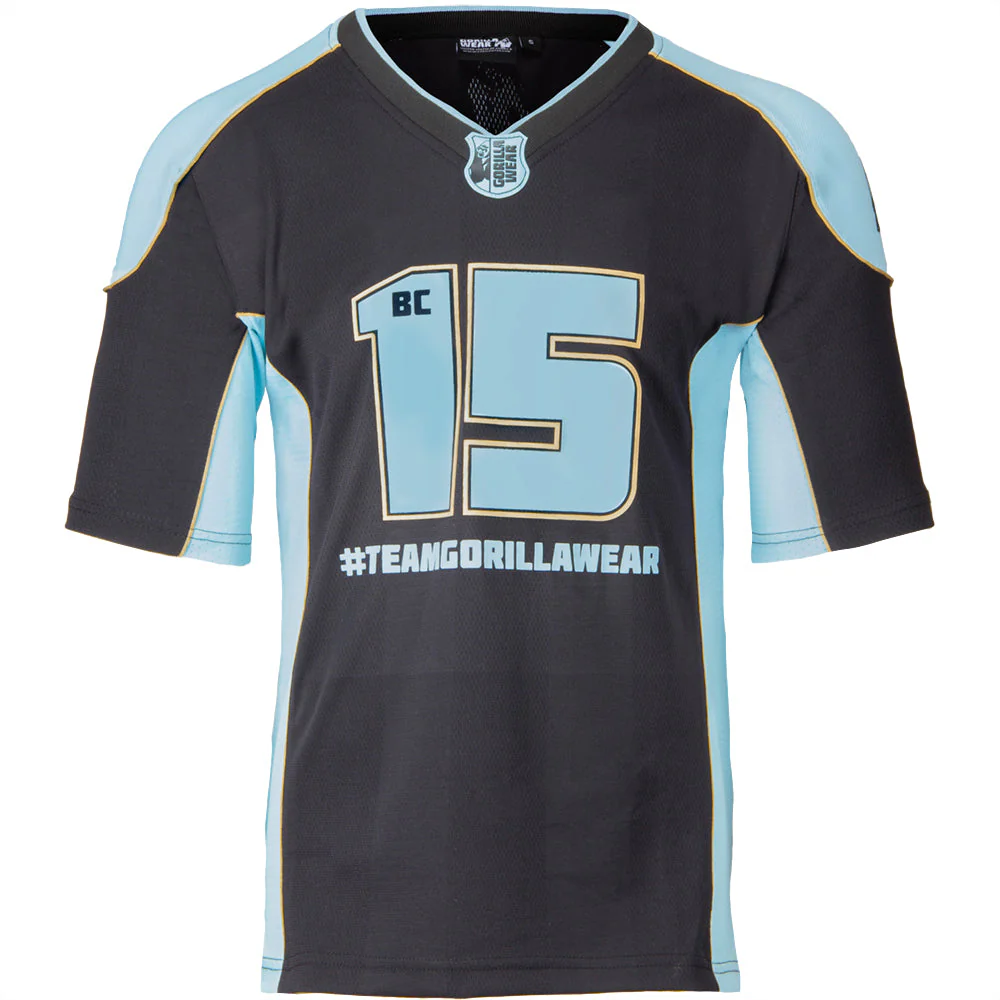 Gorilla Wear - Athlete Shirt 2.0 Brandon Curry - Black / Light Blue - Image 6