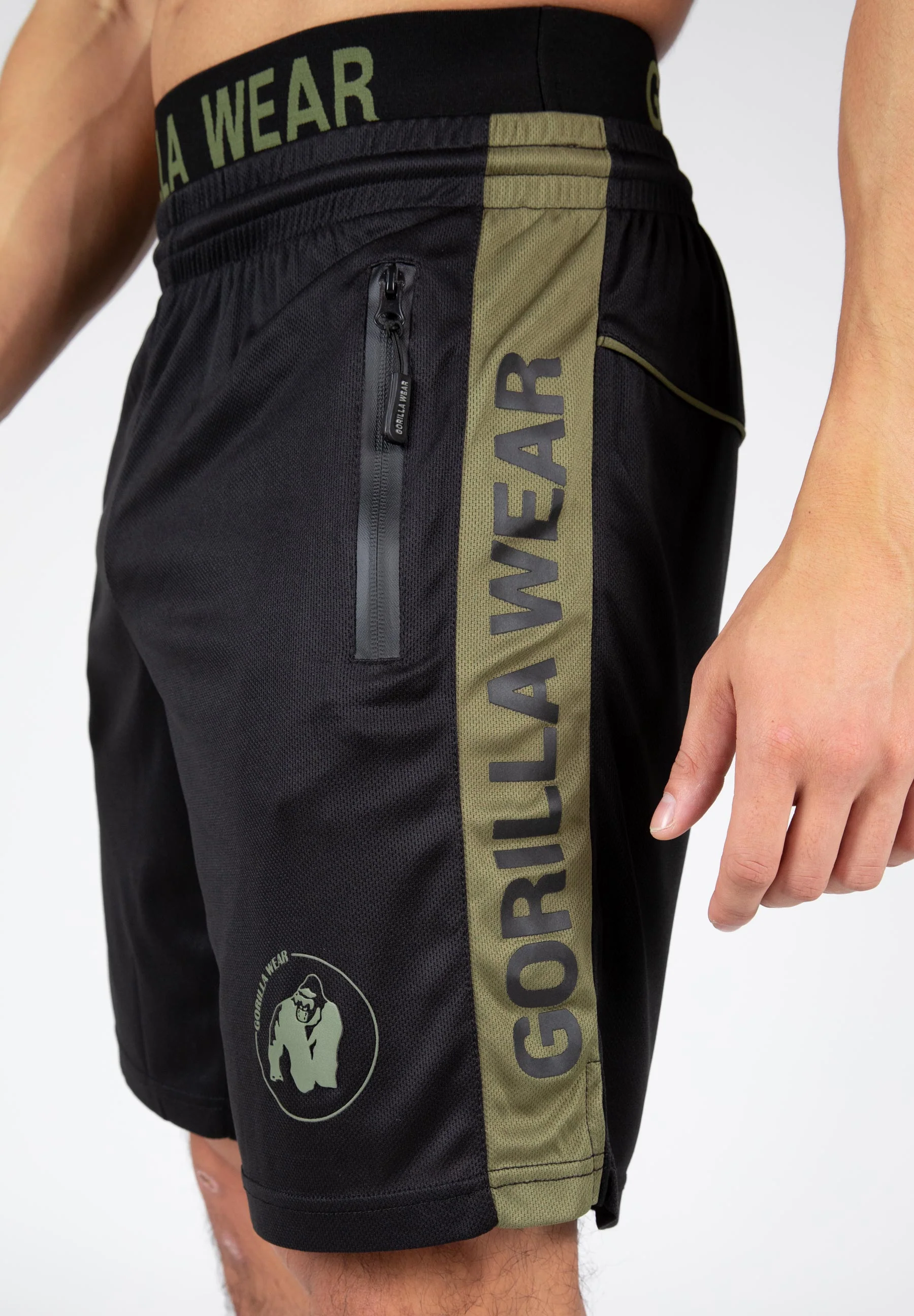 Gorilla Wear - Atlanta Shorts - Black/Green - Image 4