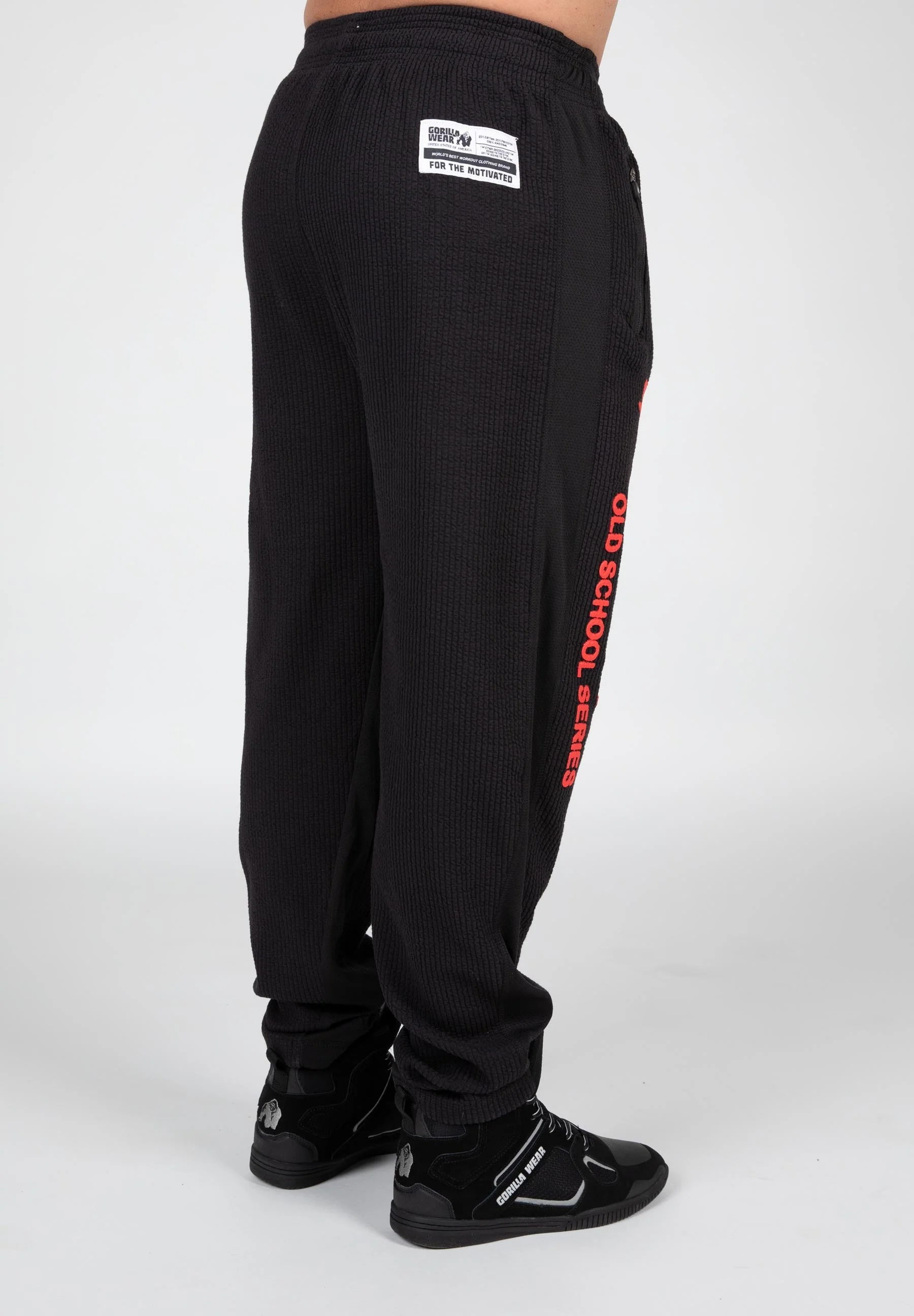 Gorilla Wear - Augustine Old School Pants - Black/Red - Image 3