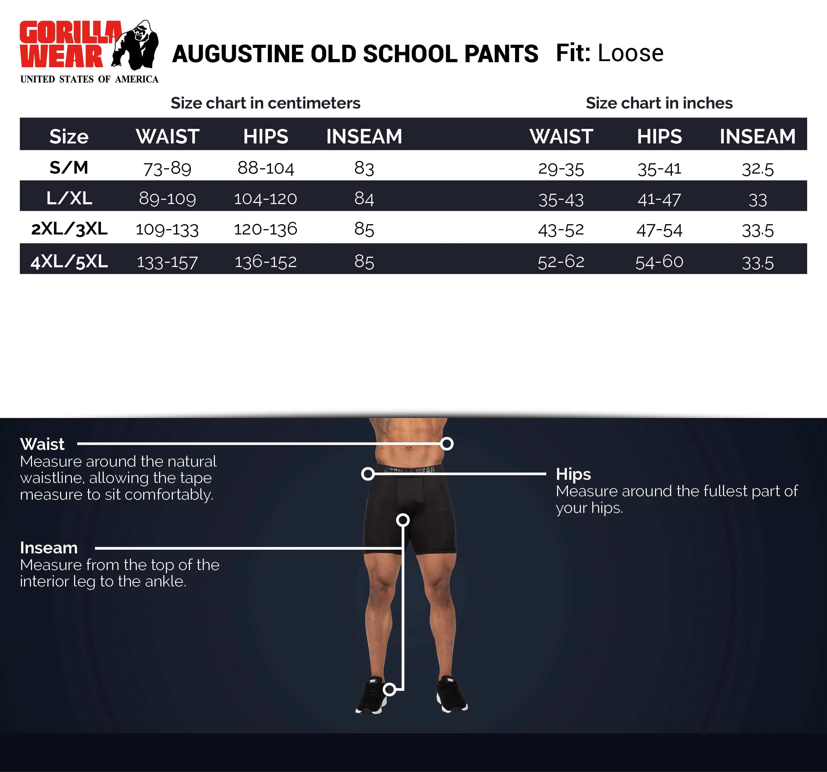 Gorilla Wear - Augustine Old School Pants - Black/Red - Image 7