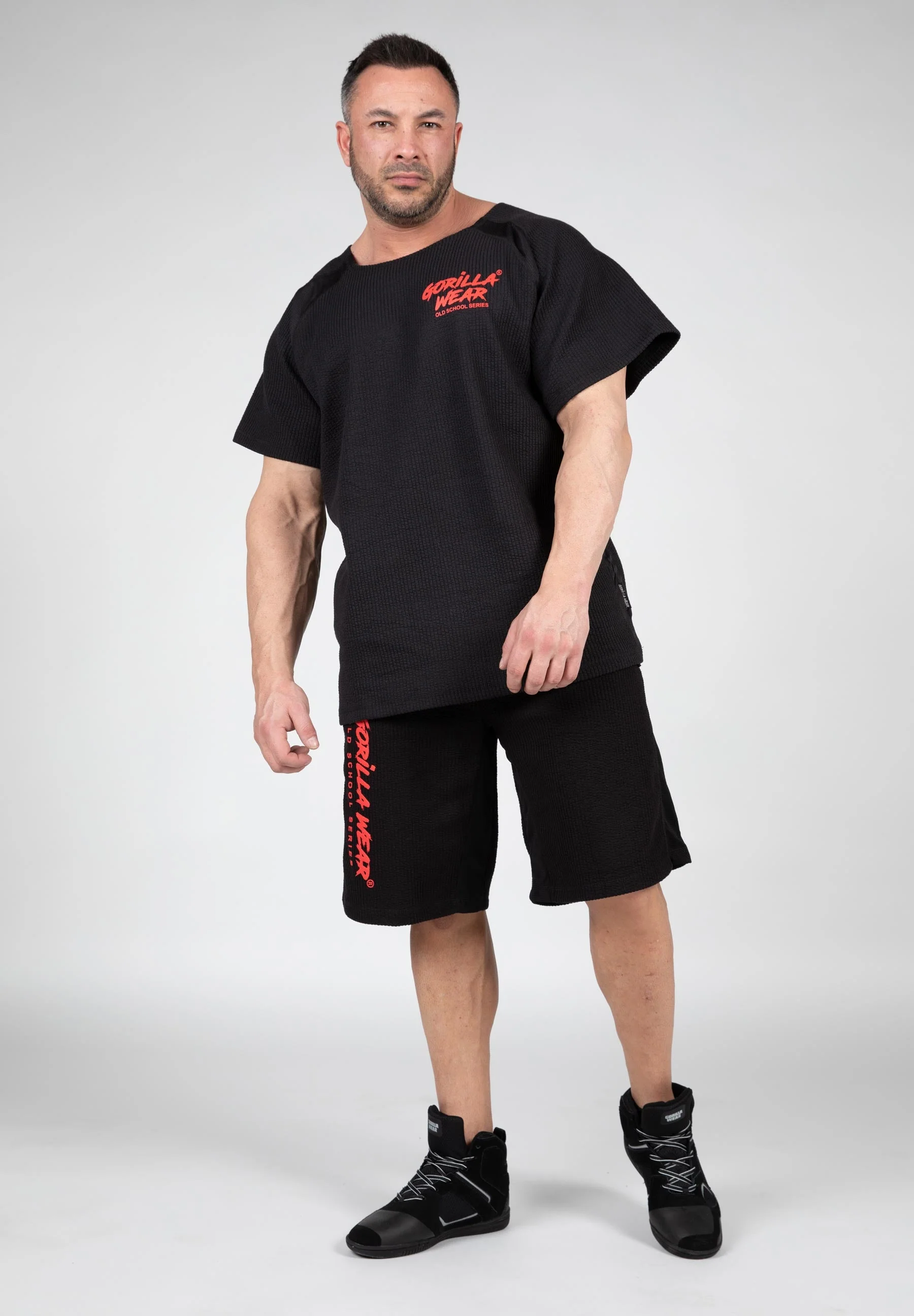 Gorilla Wear - Augustine Old School Shorts - Black/Red - Image 4