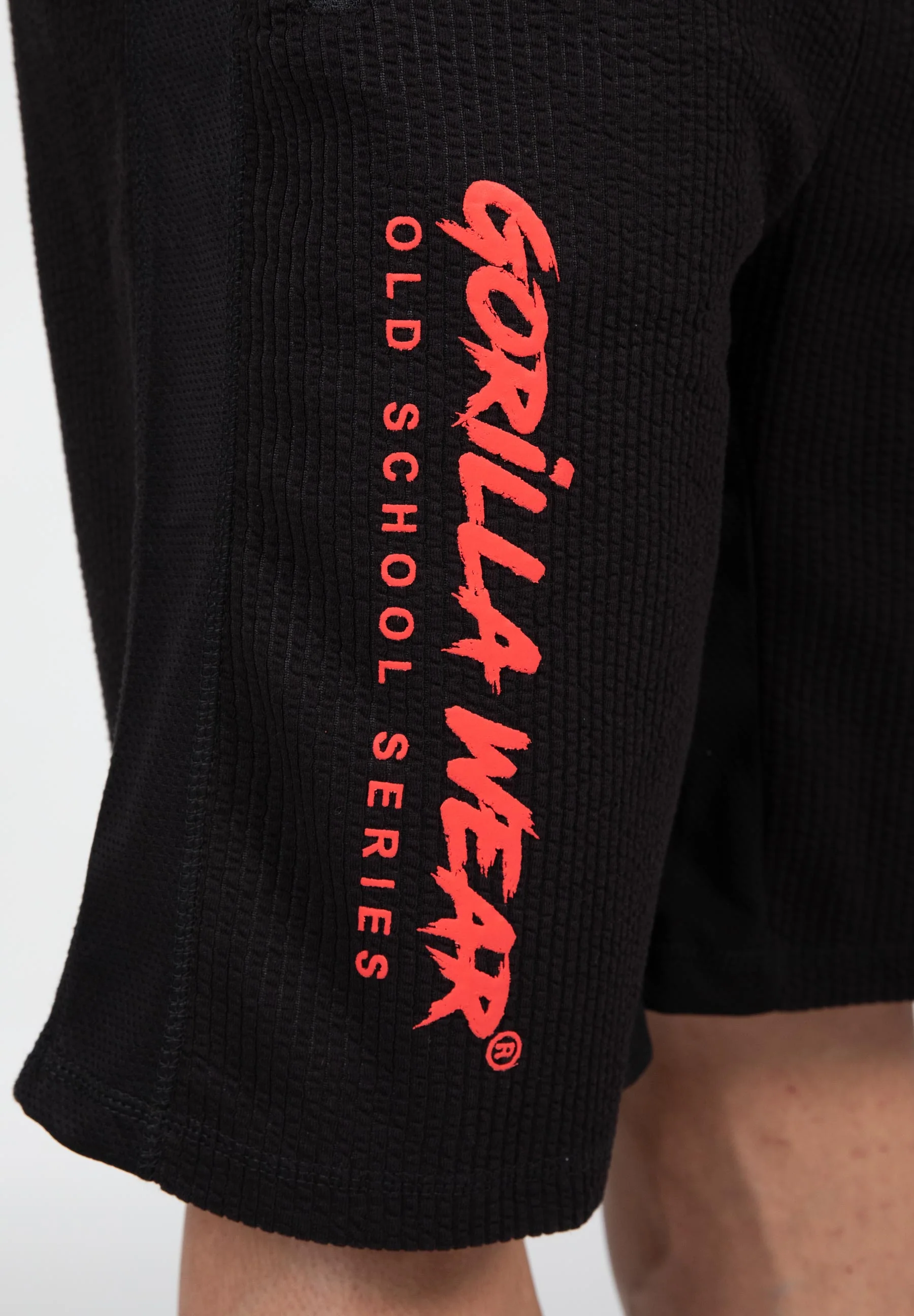 Gorilla Wear - Augustine Old School Shorts - Black/Red - Image 5