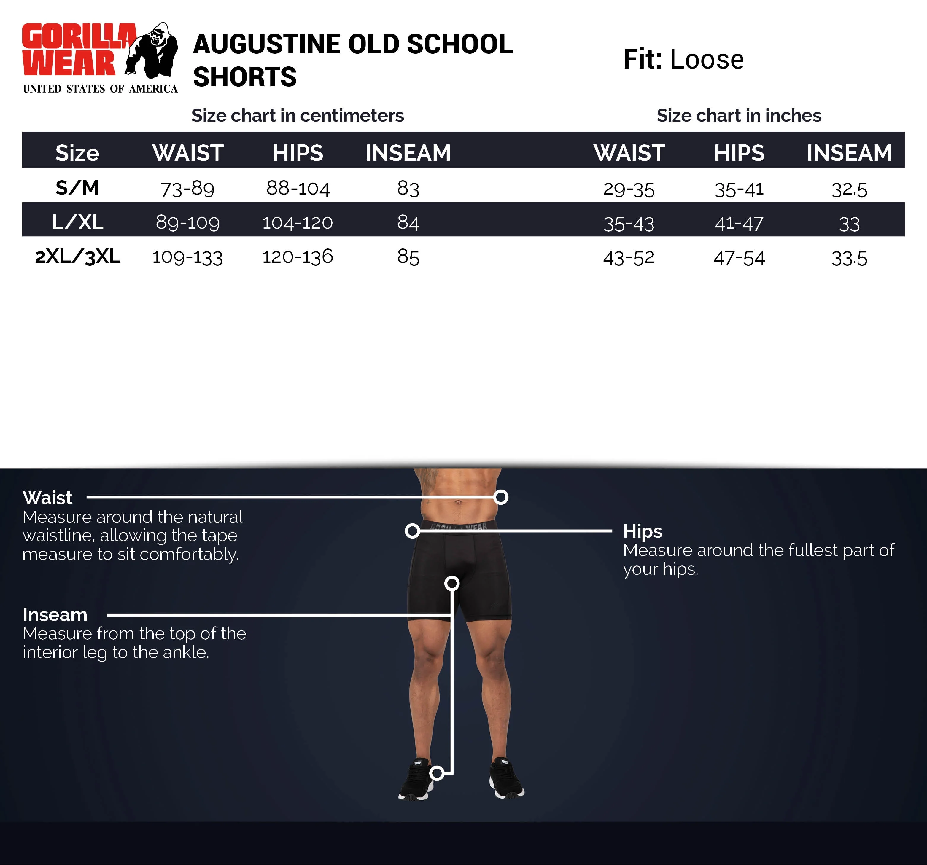 Gorilla Wear - Augustine Old School Shorts - Black/Red - Image 7