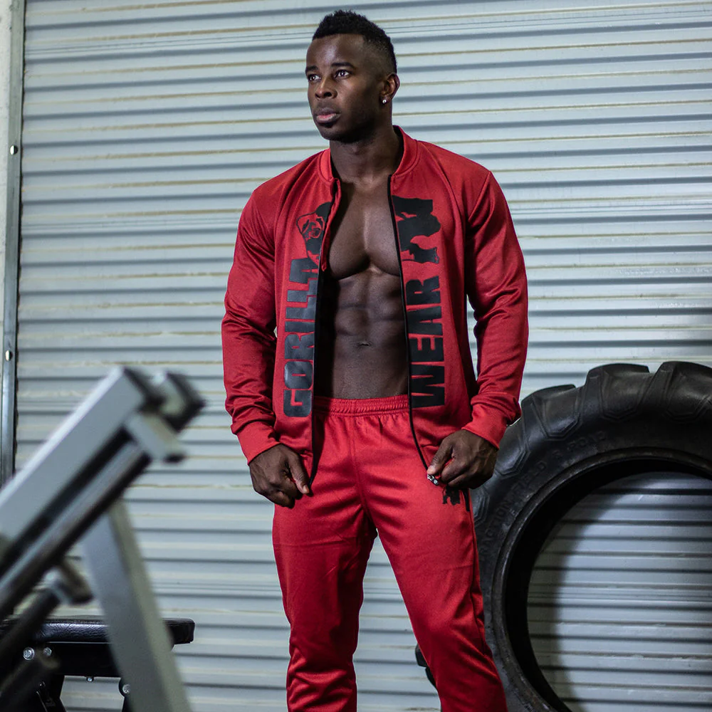 Gorilla Wear - Ballinger Track Pants - Red/Black - Image 4