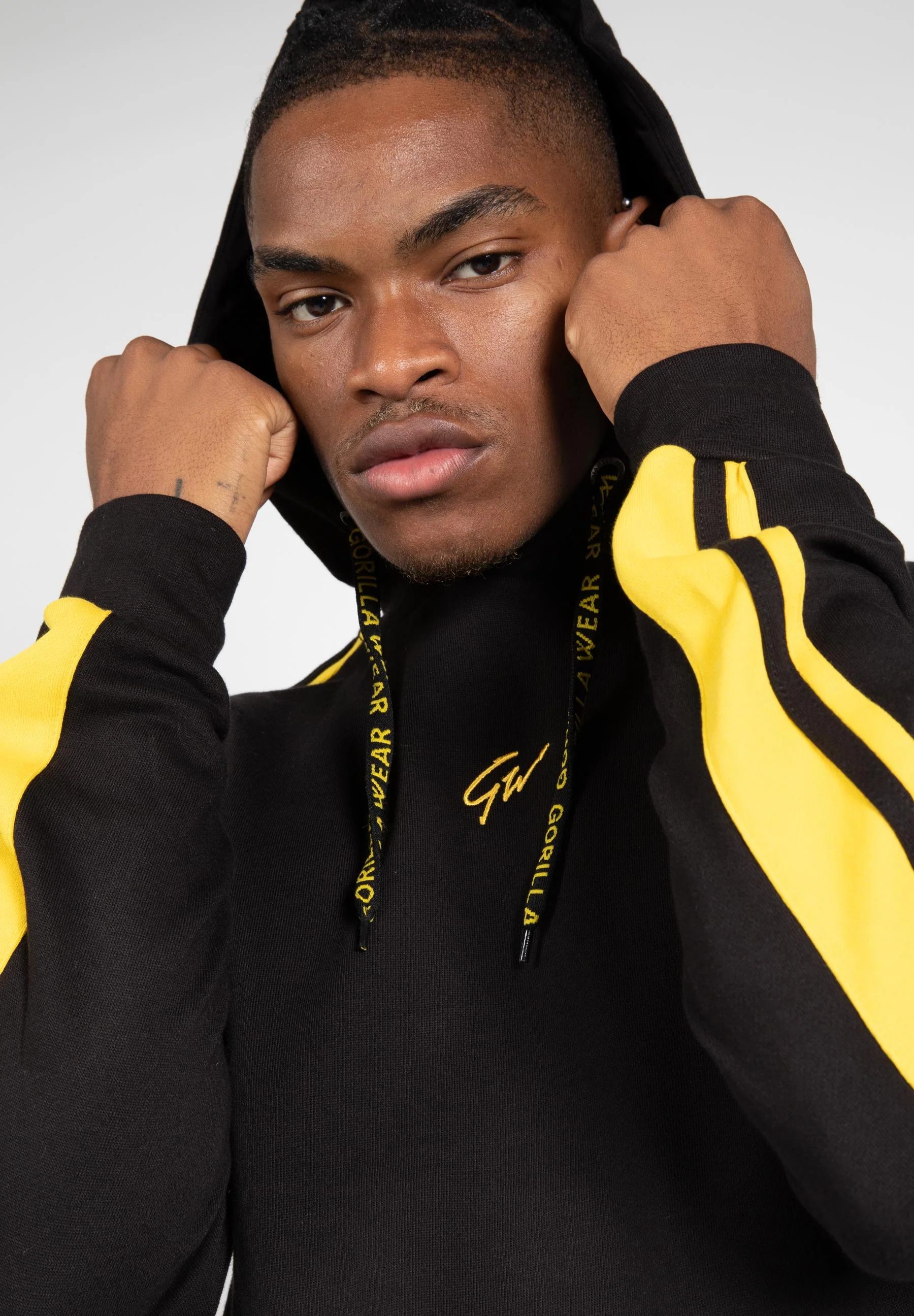 Gorilla Wear - Banks Oversized Hoodie - Black/Yellow - Image 5