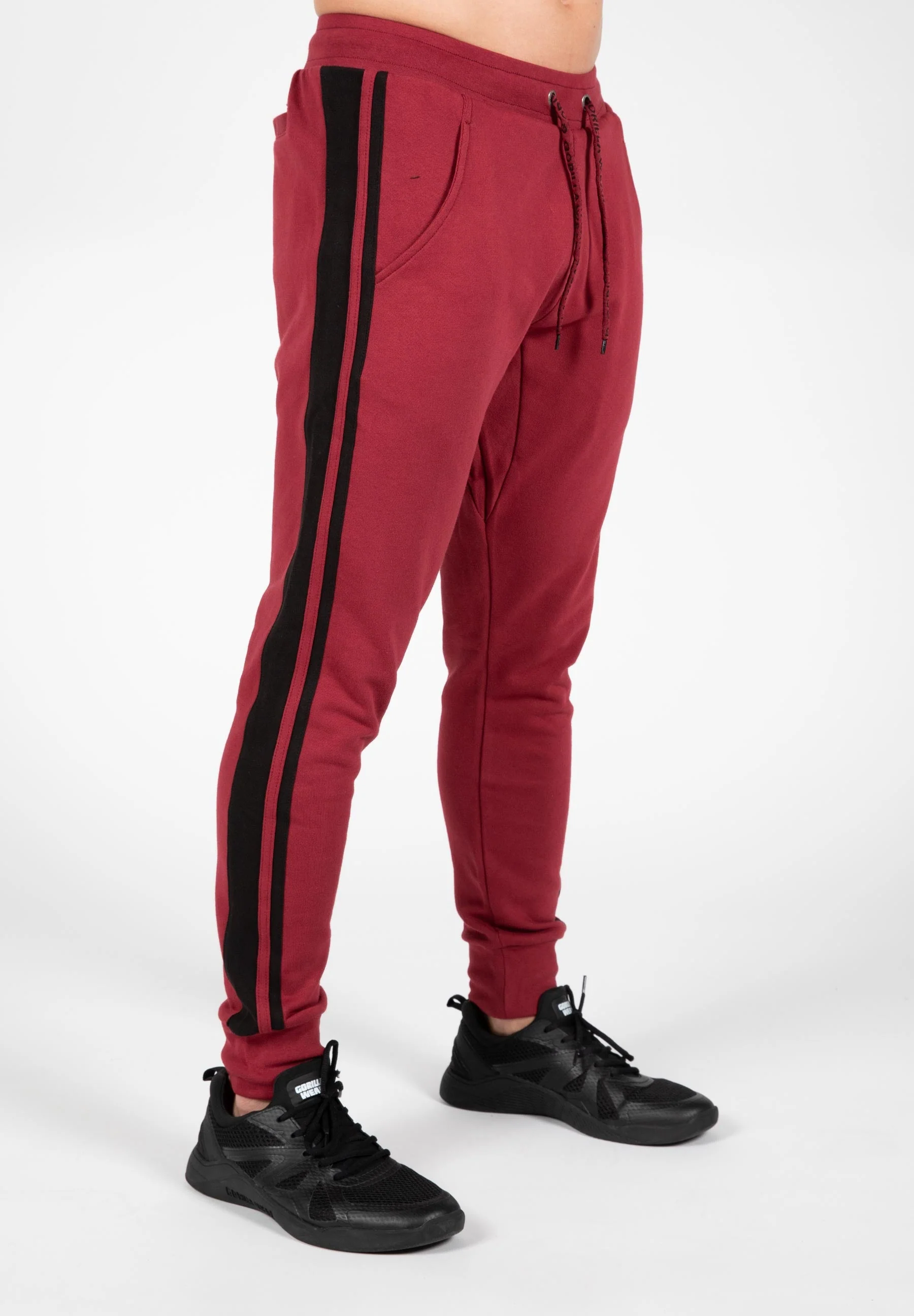 Gorilla Wear - Banks Sweatpants - Burgundy Red/Black - Image 3