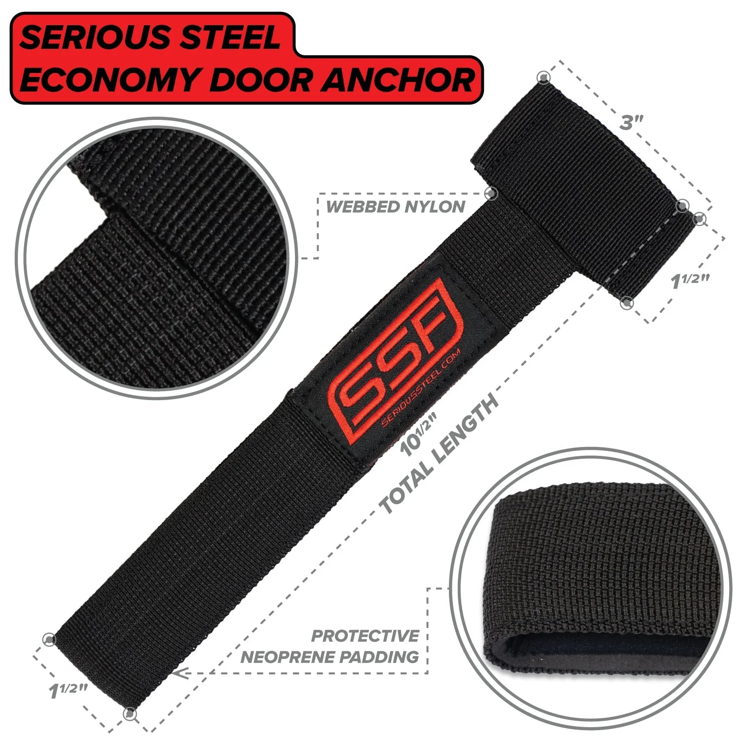 Serious Steel Fitness - Basic Resistance Band Door Anchor - Image 4
