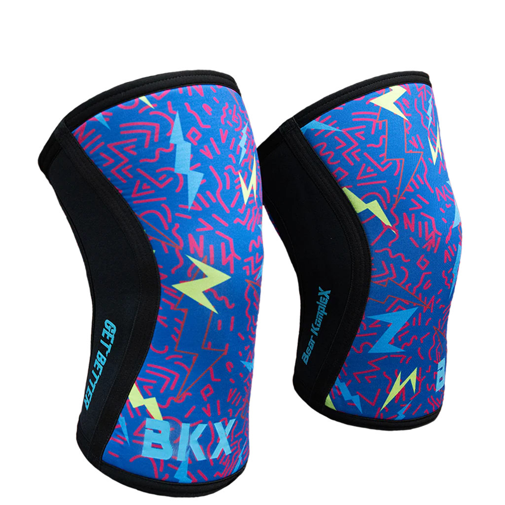 Bear KompleX - Bear KompleX Knee Sleeves - Lightning with REVERSIBLE Blue