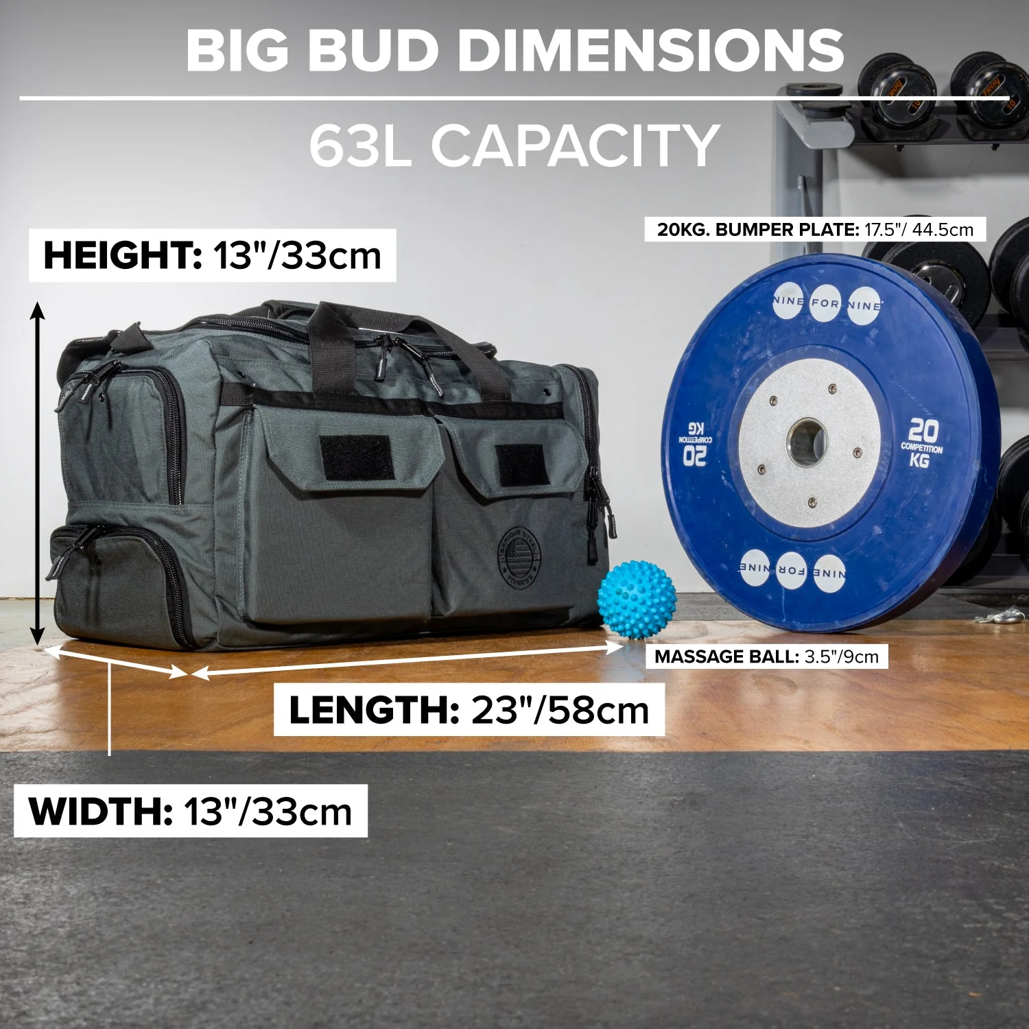 Serious Steel Fitness - Big Bud Duffel Bag (63L) - Image 16