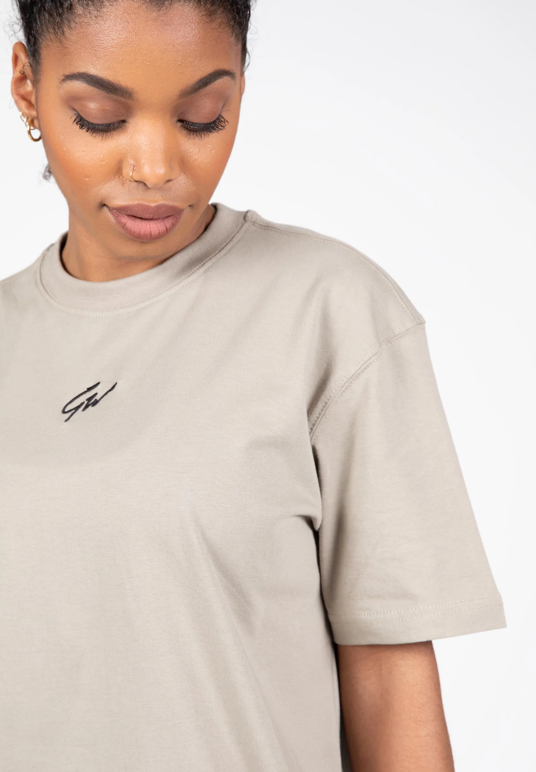 Gorilla Wear - Bixby Oversized T-shirt - Beige - Image 4