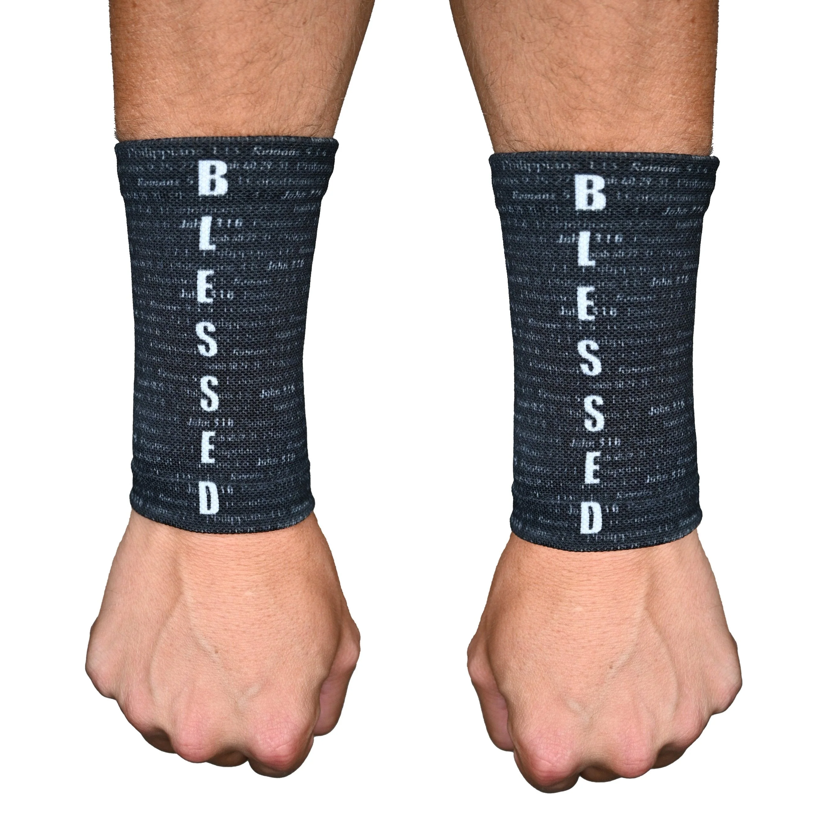 Elite Athletic Gear - Black Blessed Wrist Support Sleeves
