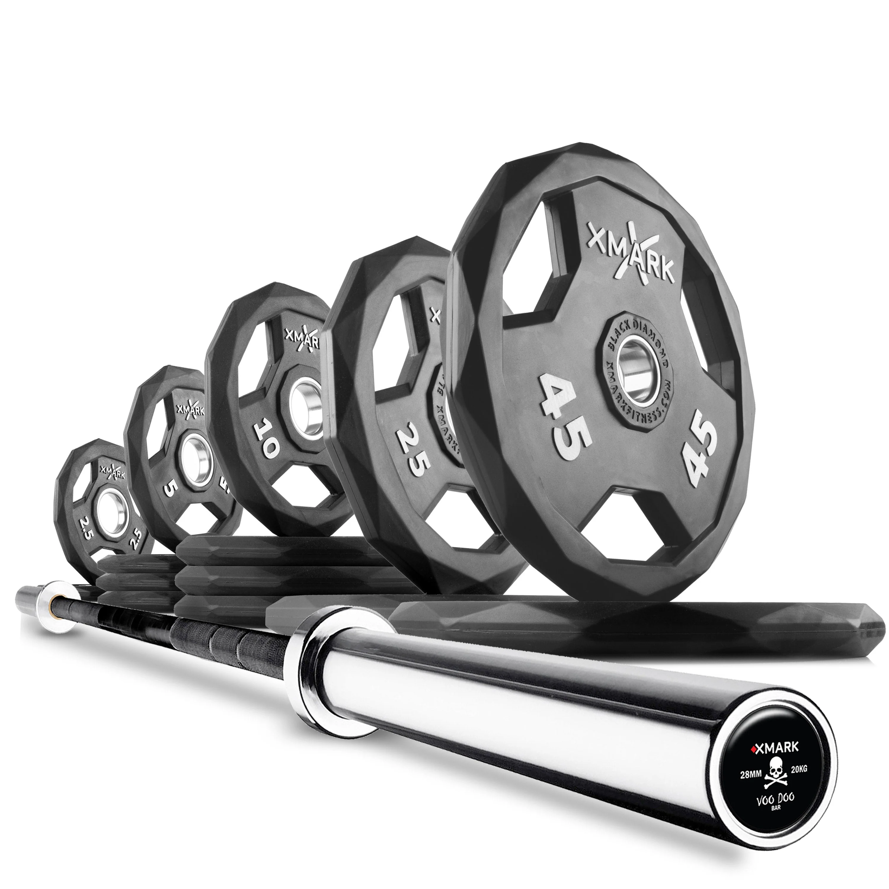 XMARK - Black DiamondOlympic Weight Plates and Olympic Barbell Sets - Image 2