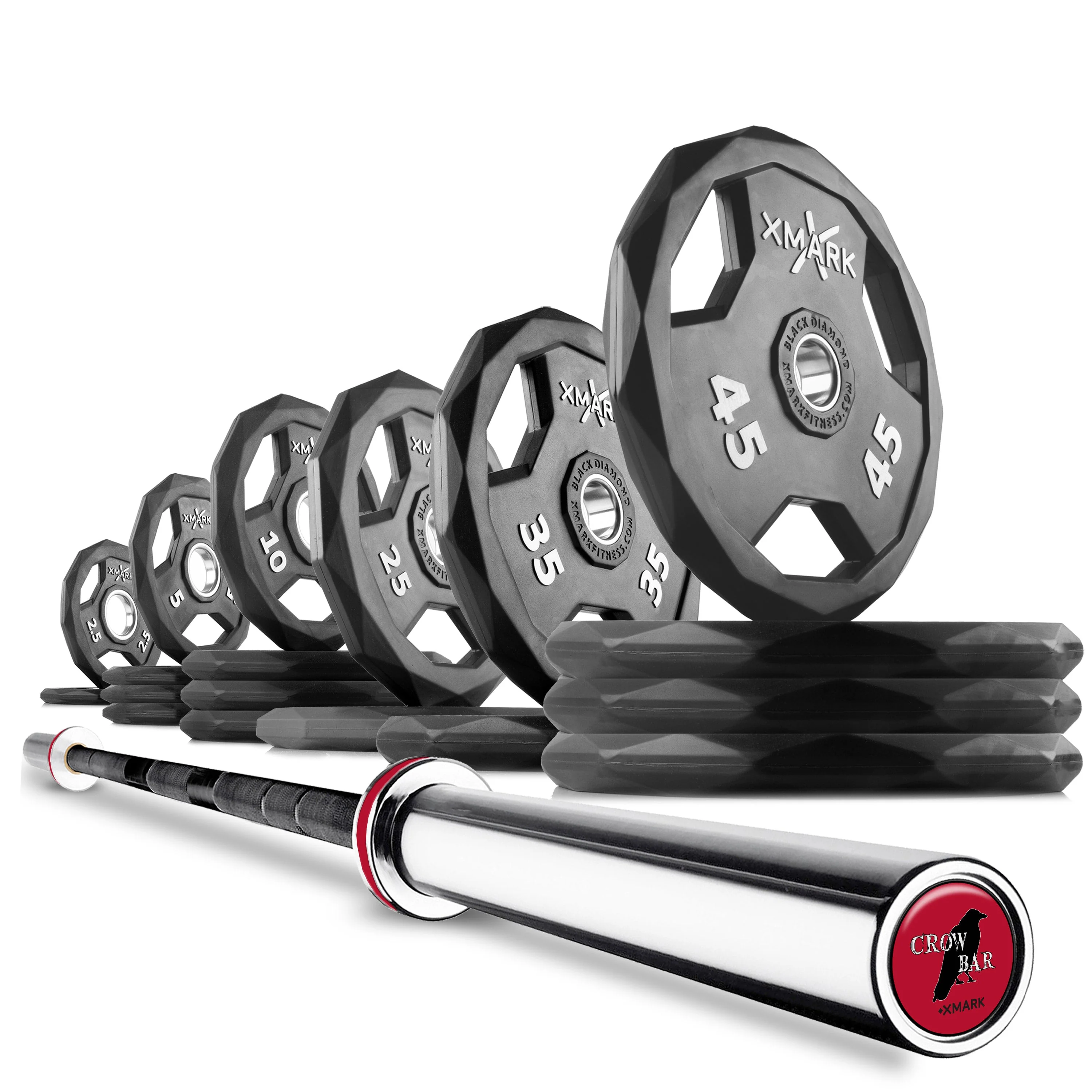 XMARK - Black DiamondOlympic Weight Plates and Olympic Barbell Sets - Image 8