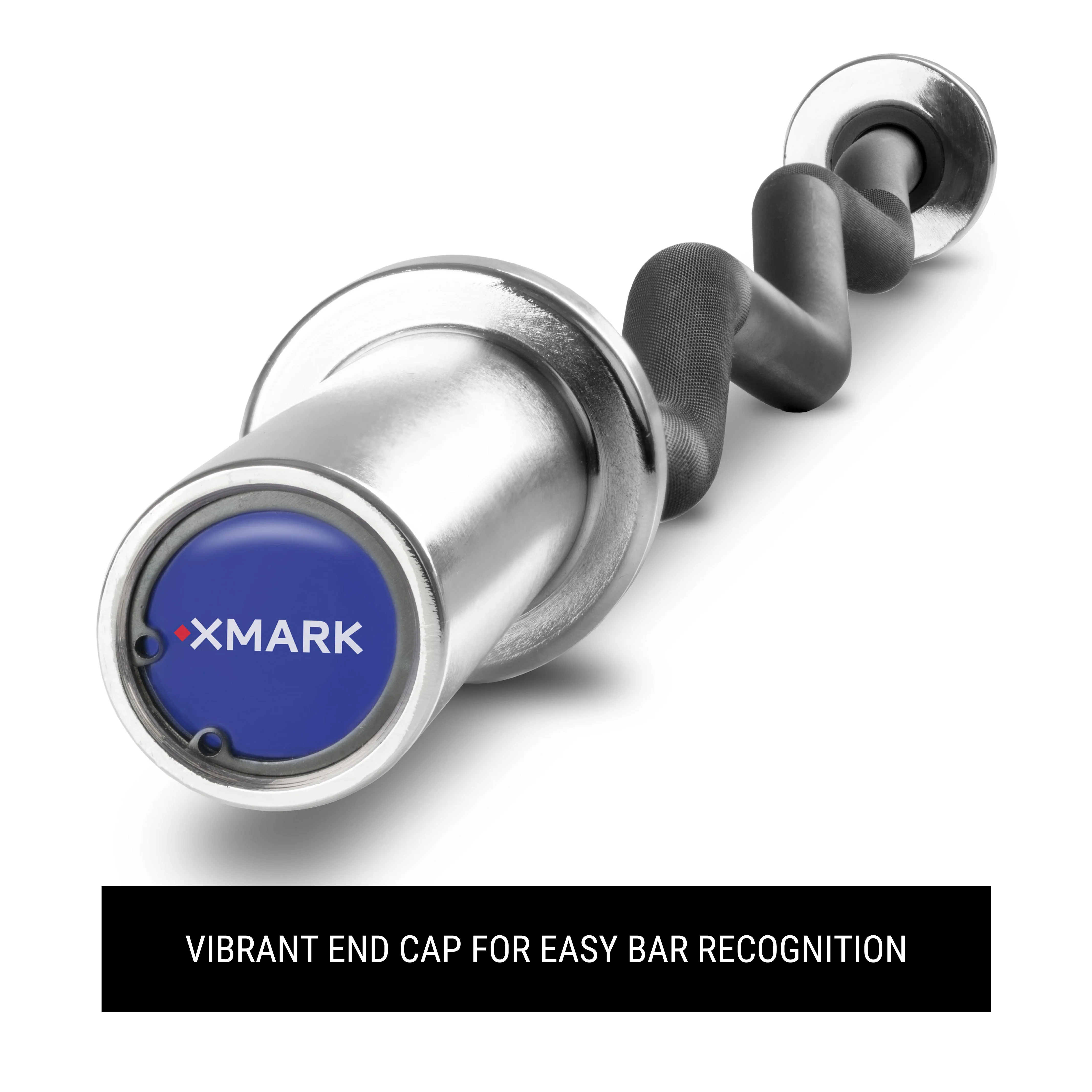 XMARK - Black EZ Curl Bar, Fits Olympic Plates - Image 3
