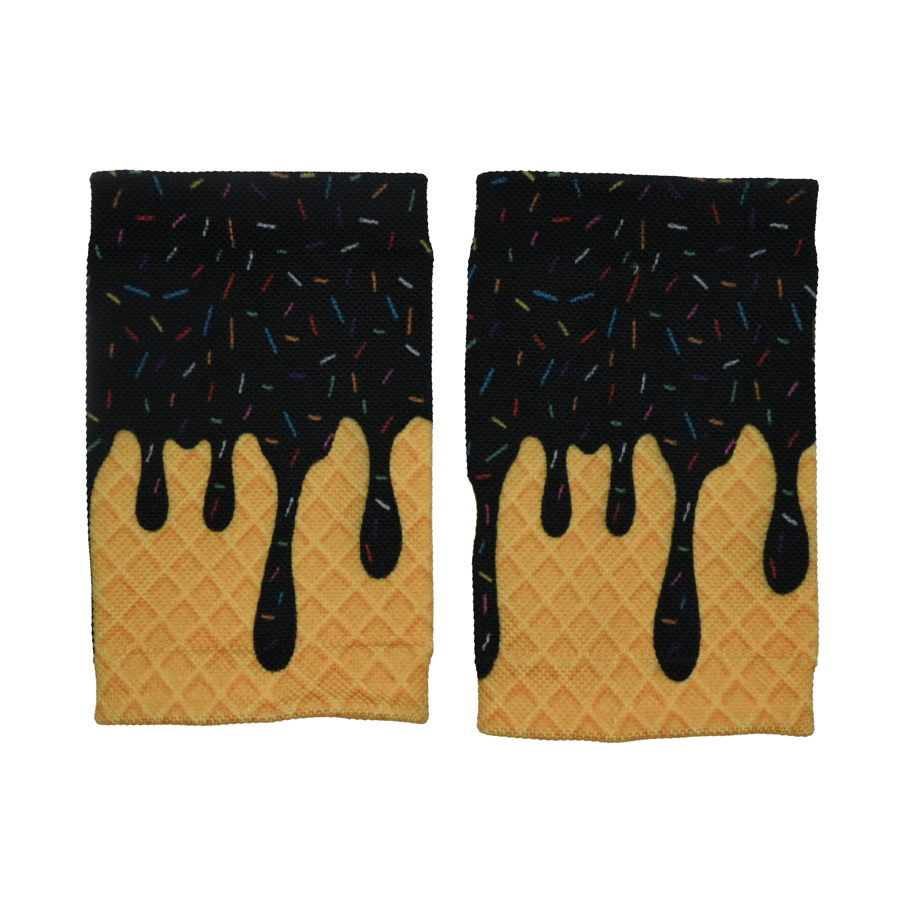 Elite Athletic Gear - Black Ice Cream Wrist Support Sleeves - Image 2