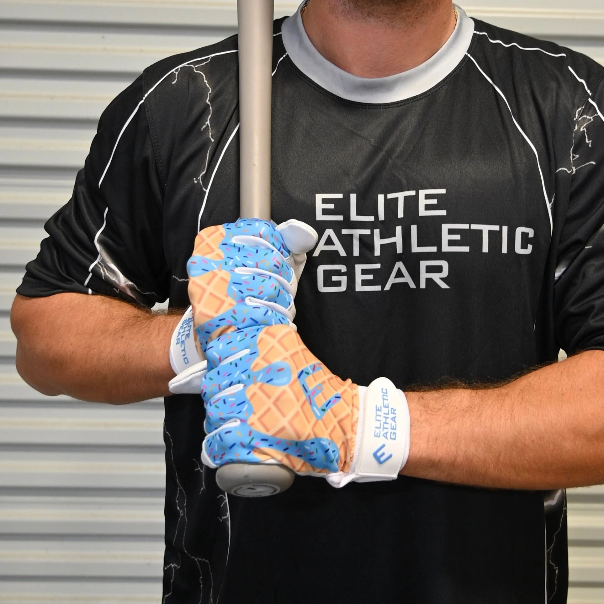 Elite Athletic Gear - Blue Ice Cream Batting Gloves - Image 2