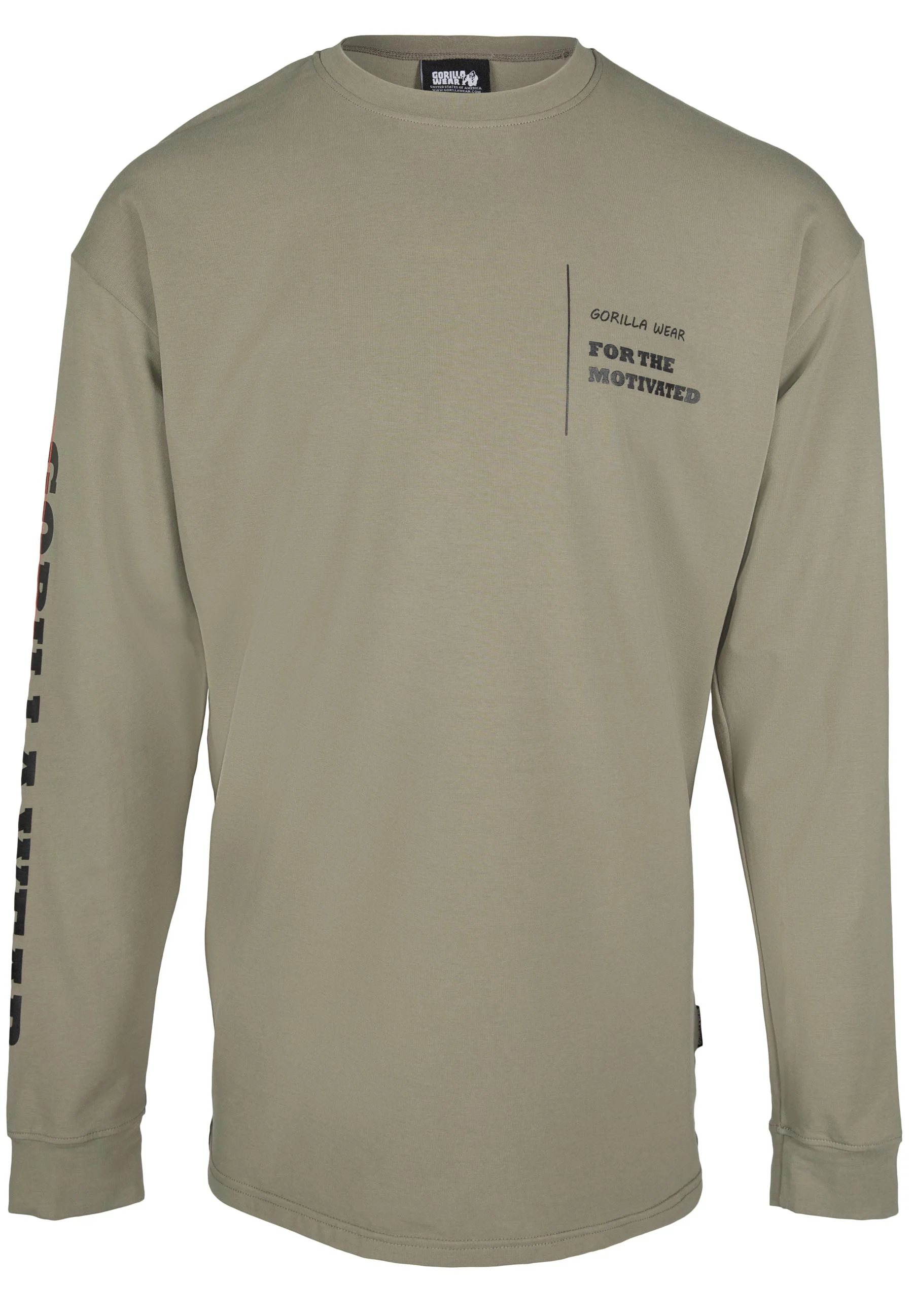 Gorilla Wear - Boise Oversized Long Sleeve - Army Green - Image 7